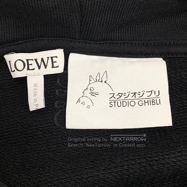 Loewe Loewe Black Moomin Embroidered Cotton Hooded Drawstring Lo Size M / US 6-8 / IT 42-44 - 6 Thumbnail