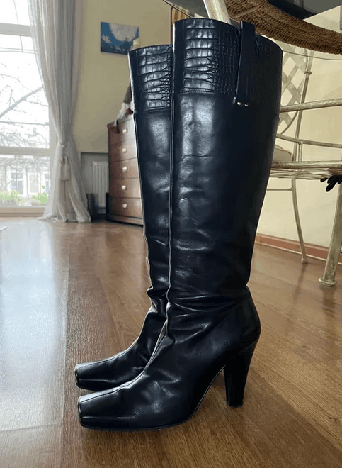 Other Western Knee High Womens Leather Boots US sz 6.5 Size US 6.5 / IT 36.5 - 2 Thumbnail