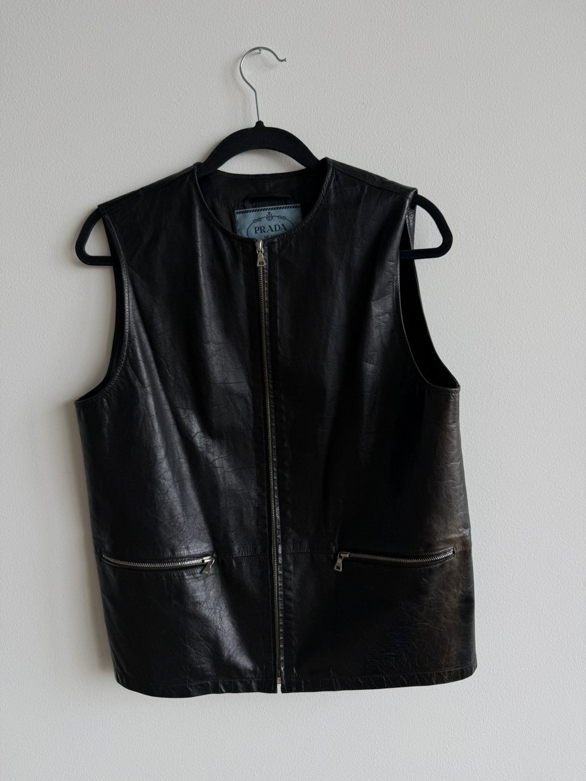 Prada 2000s Leather Vest (runway) Size US M / EU 48-50 / 2 - 15 Thumbnail