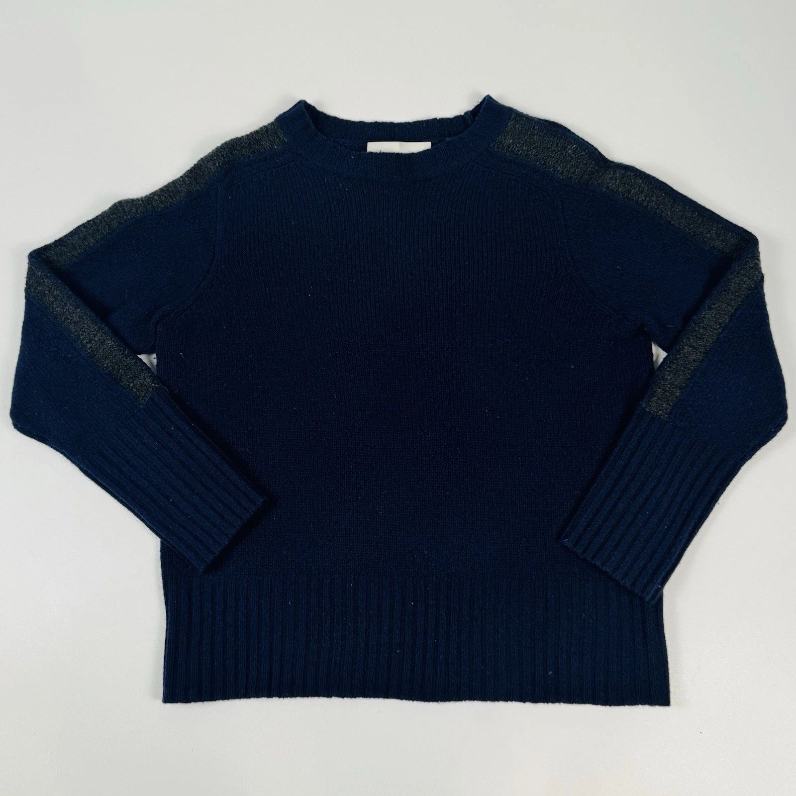 Random Identities KN-29 Wool Sweater Mens M Navy Gray Designed Berlin Size US M / EU 48-50 / 2 - 1 Thumbnail