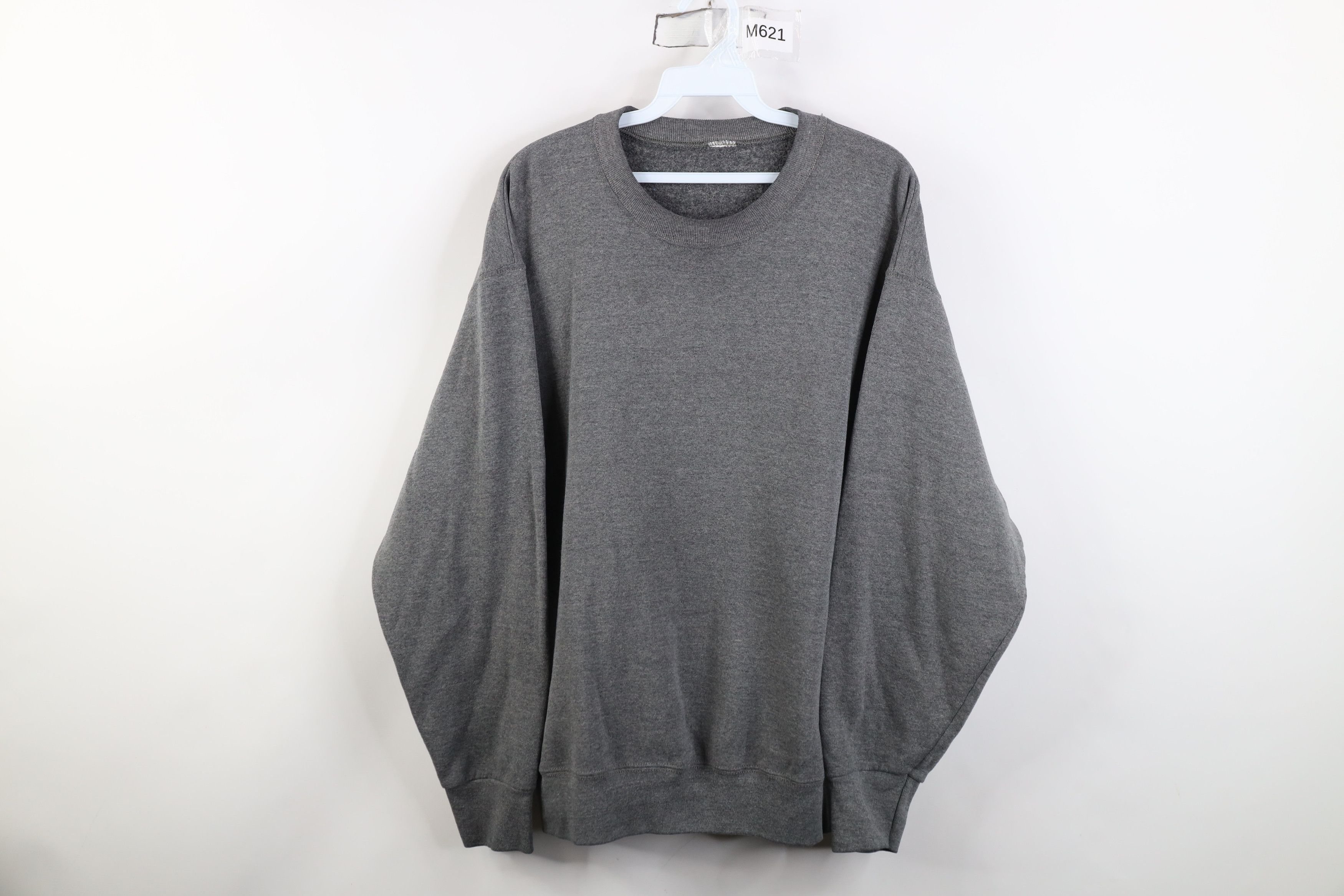 Vintage Vintage 90s Streetwear Blank Crewneck Sweatshirt Gray Size US L / EU 52-54 / 3 - 1 Thumbnail