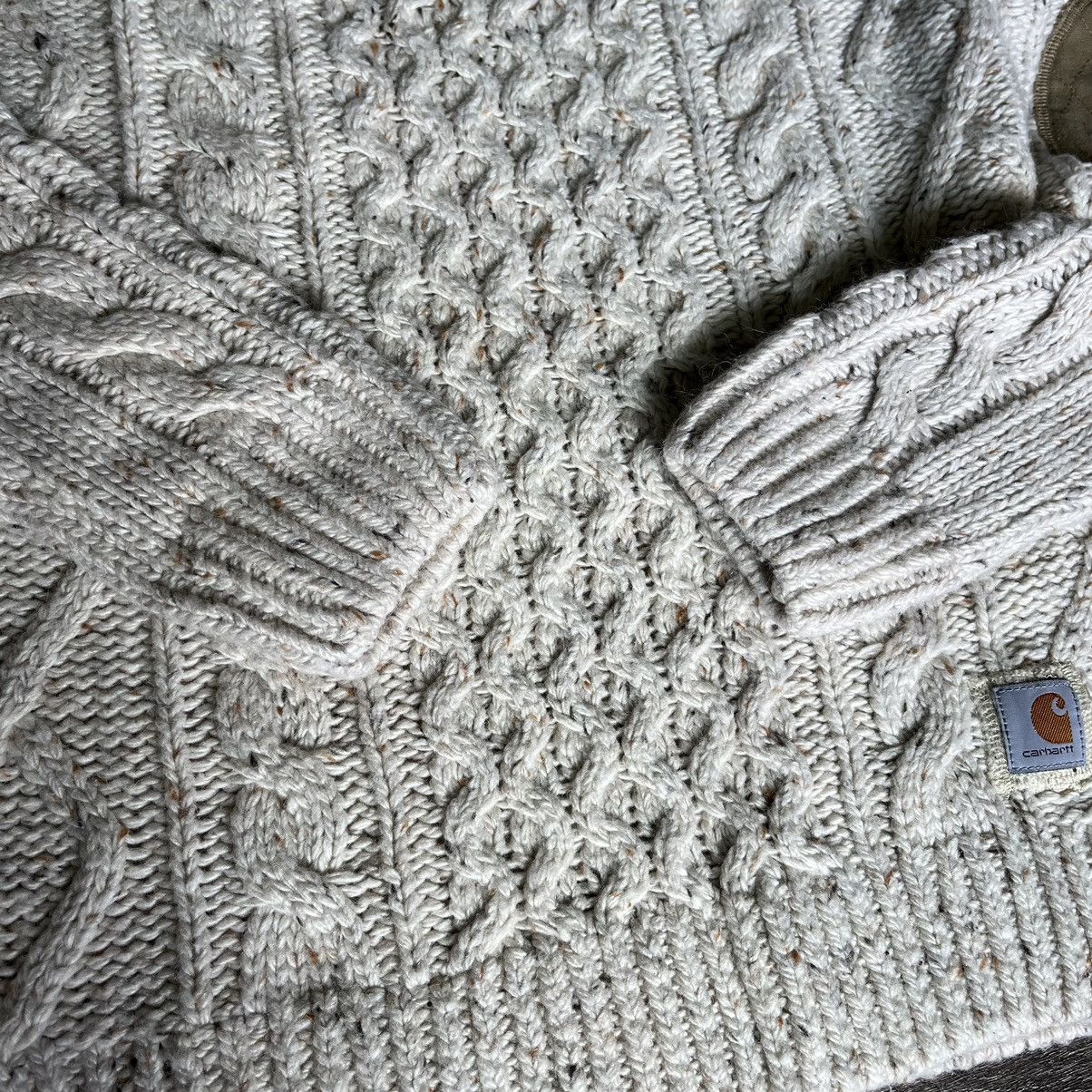 Carhartt Vintage Carhartt Cable Knit Elbow Patch Rope Sweater Rare Size XS / US 0-2 / IT 36-38 - 6 Thumbnail