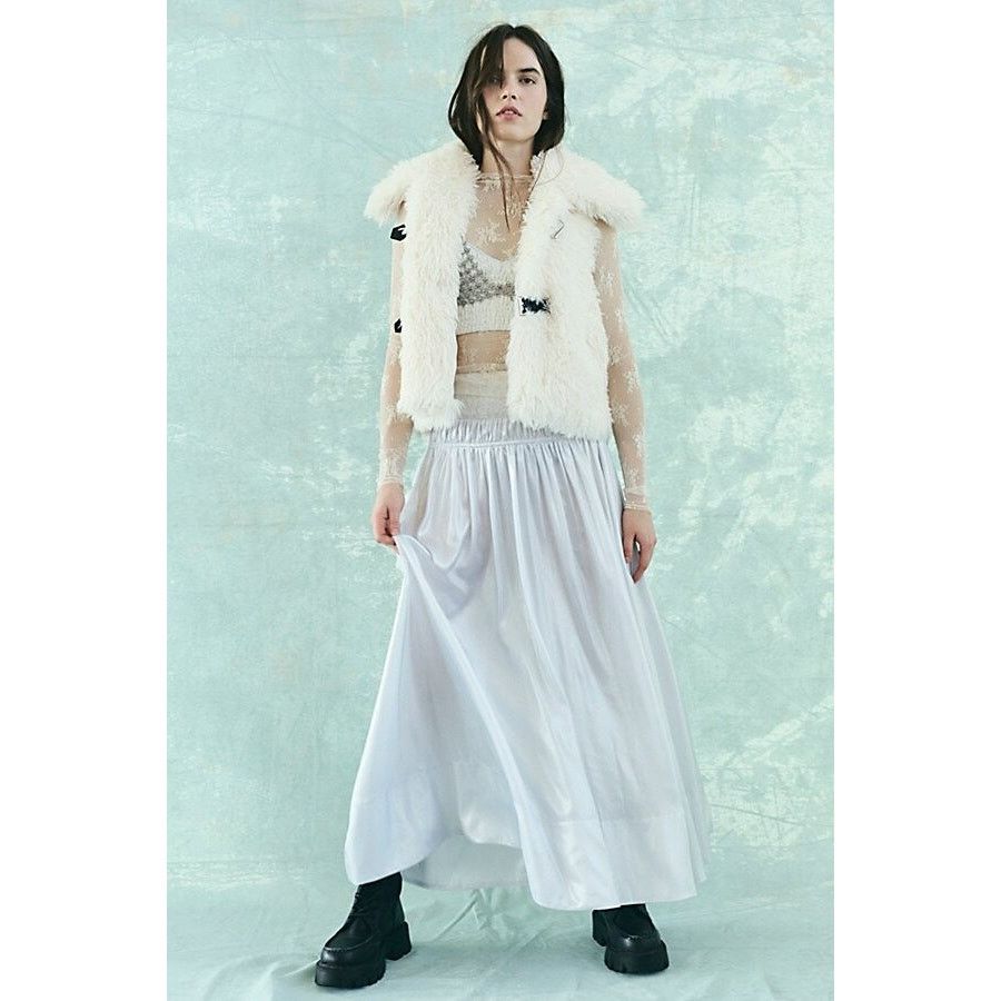 Free People New Free People Aster Set $198 X-SMALL Ivory Metallic Silver Size 26" / US 2 / IT 38 - 5 Thumbnail