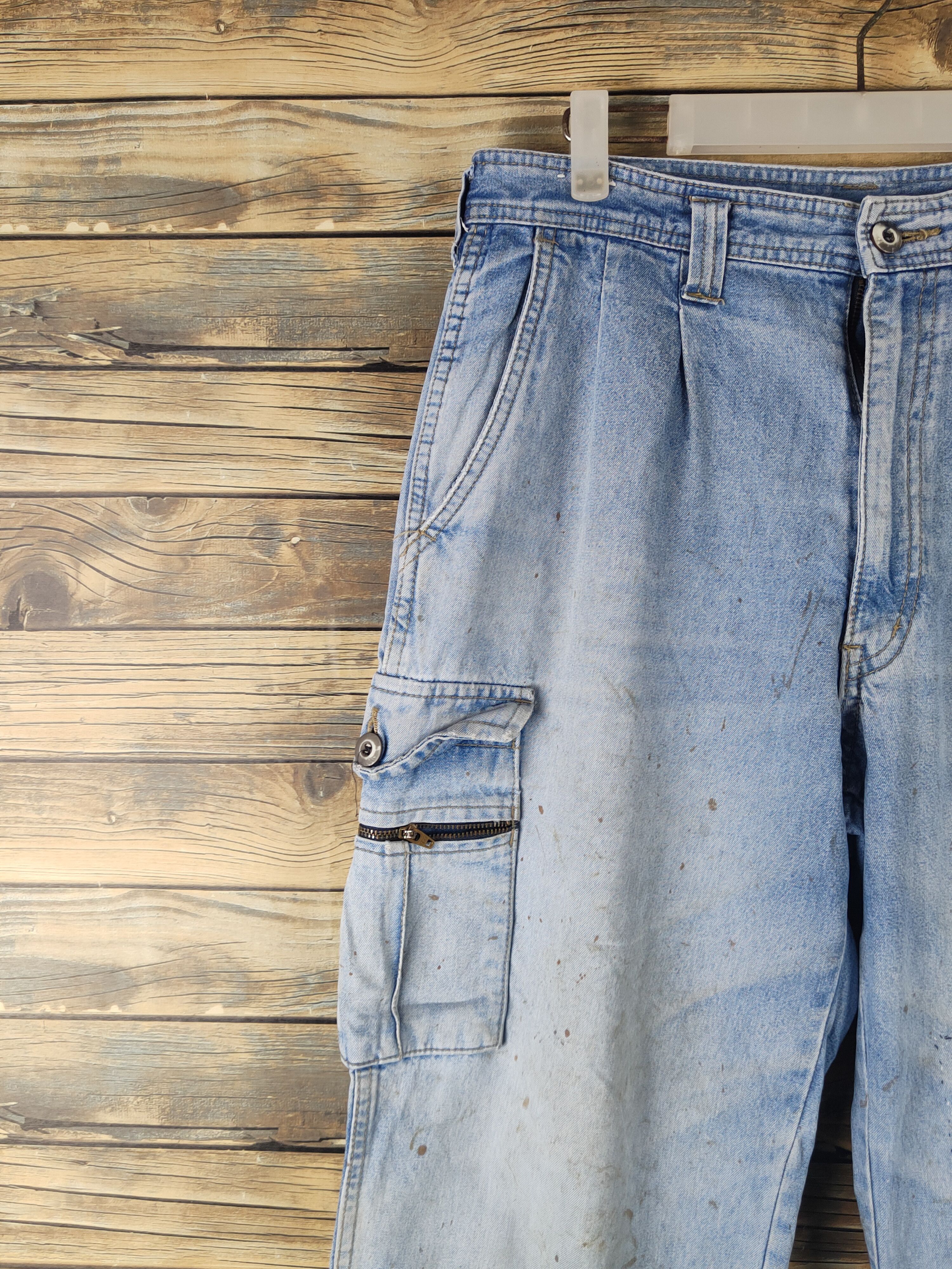 Japanese Brand DL Hey Beau Blue Distressed Ripped Jeans #2120 Size US 32 / EU 48 - 3 Thumbnail