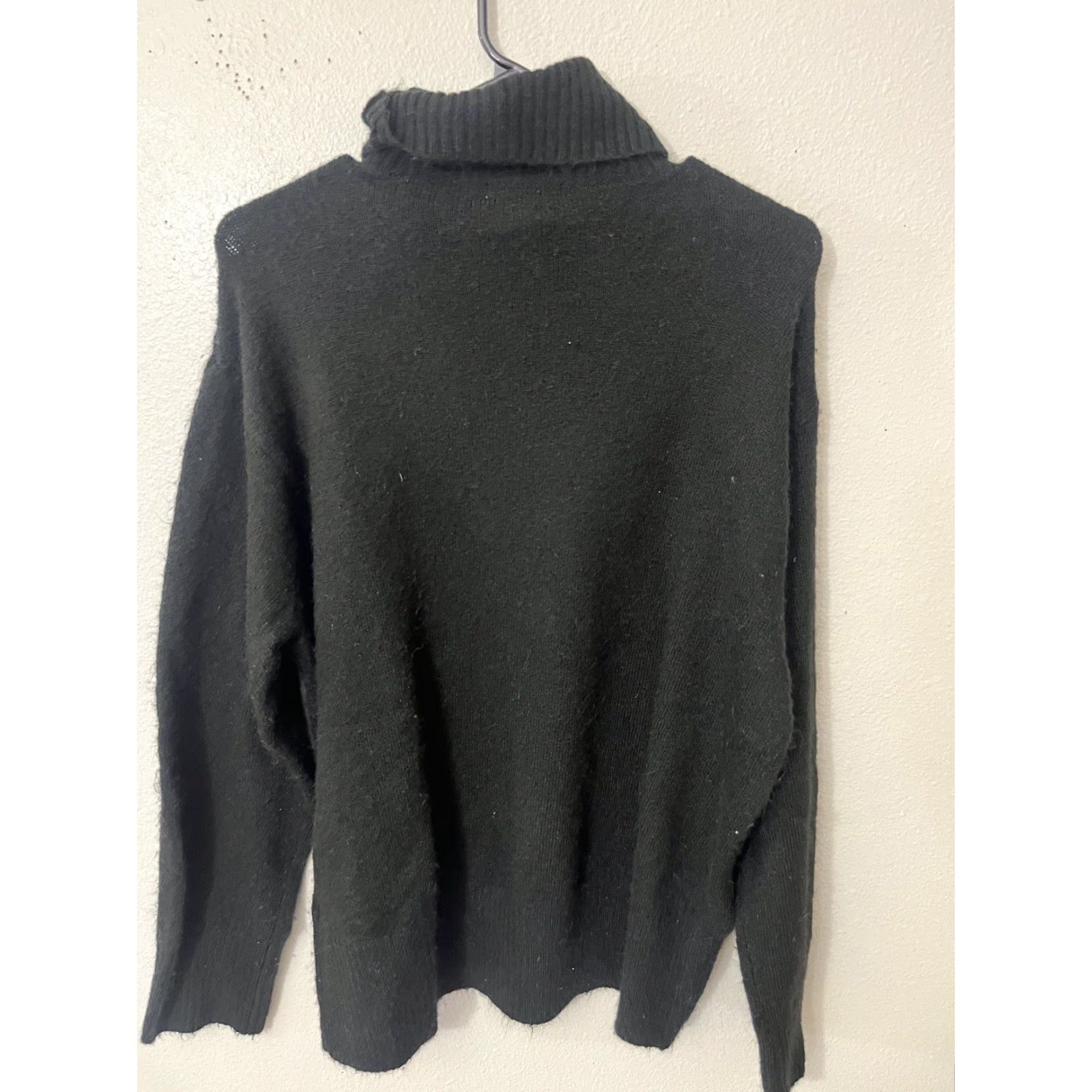 H&M VINTAGE H&M Black Tight Knit Sweater Womens S Pullover Turtleneck Acrylic Knit Size S / US 4 / IT 40 - 3 Thumbnail