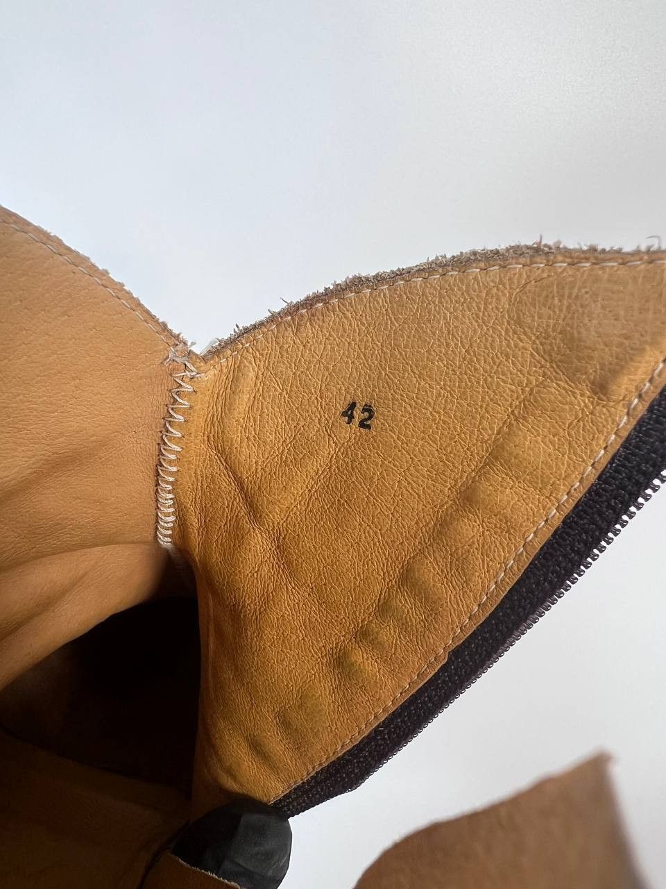 Other TIME & Co Italy Western Leather Ankle Boots Brown Size EU 42 Size US 8.5 / EU 41-42 - 7 Thumbnail