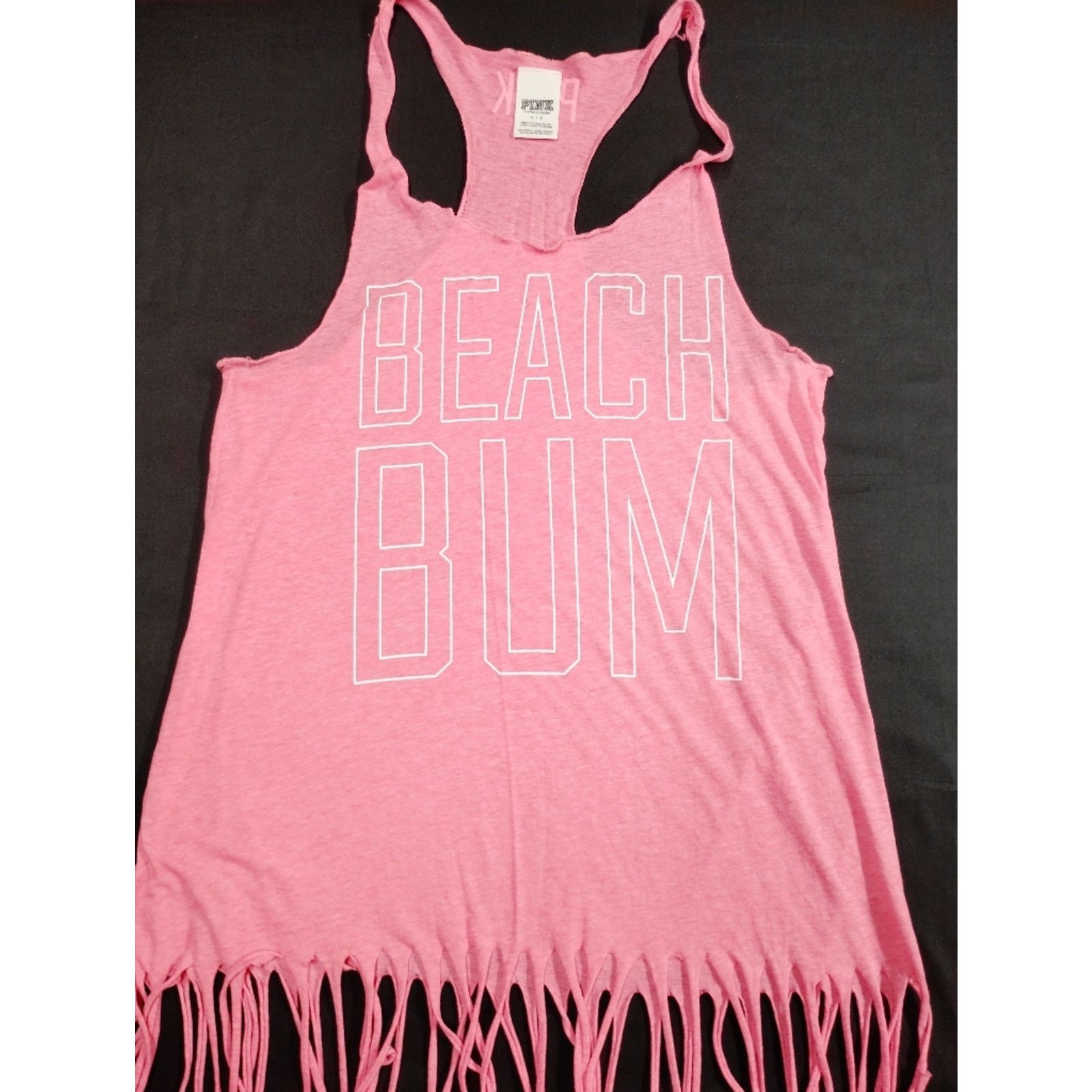 Victoria's Secret PINK Victoria's Secret Racerback Beach Bum Fringe Tank Size S / US 4 / IT 40 - 1 Thumbnail
