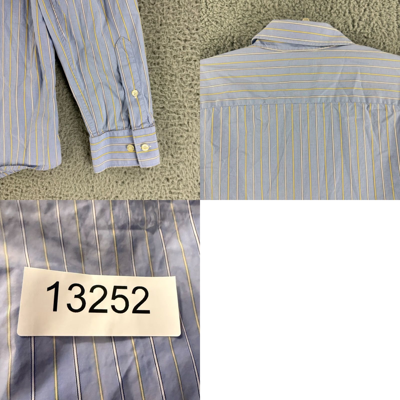 Lacoste Lacoste Button-Up Shirt Mens XL Blue Stripe 100% Cotton Long Sleeve Cardigan? Size US XL / EU 56 / 4 - 9 Thumbnail