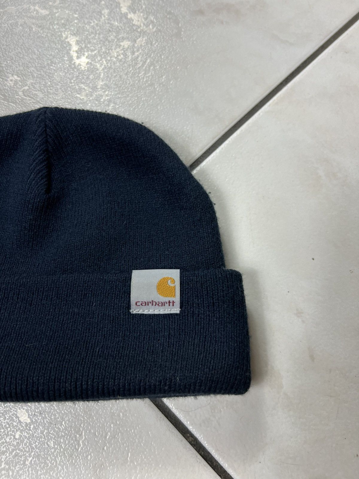 Carhartt Vintage Carhartt stratus hat low y2k knitted navy beanie hat Size ONE SIZE - 4 Thumbnail