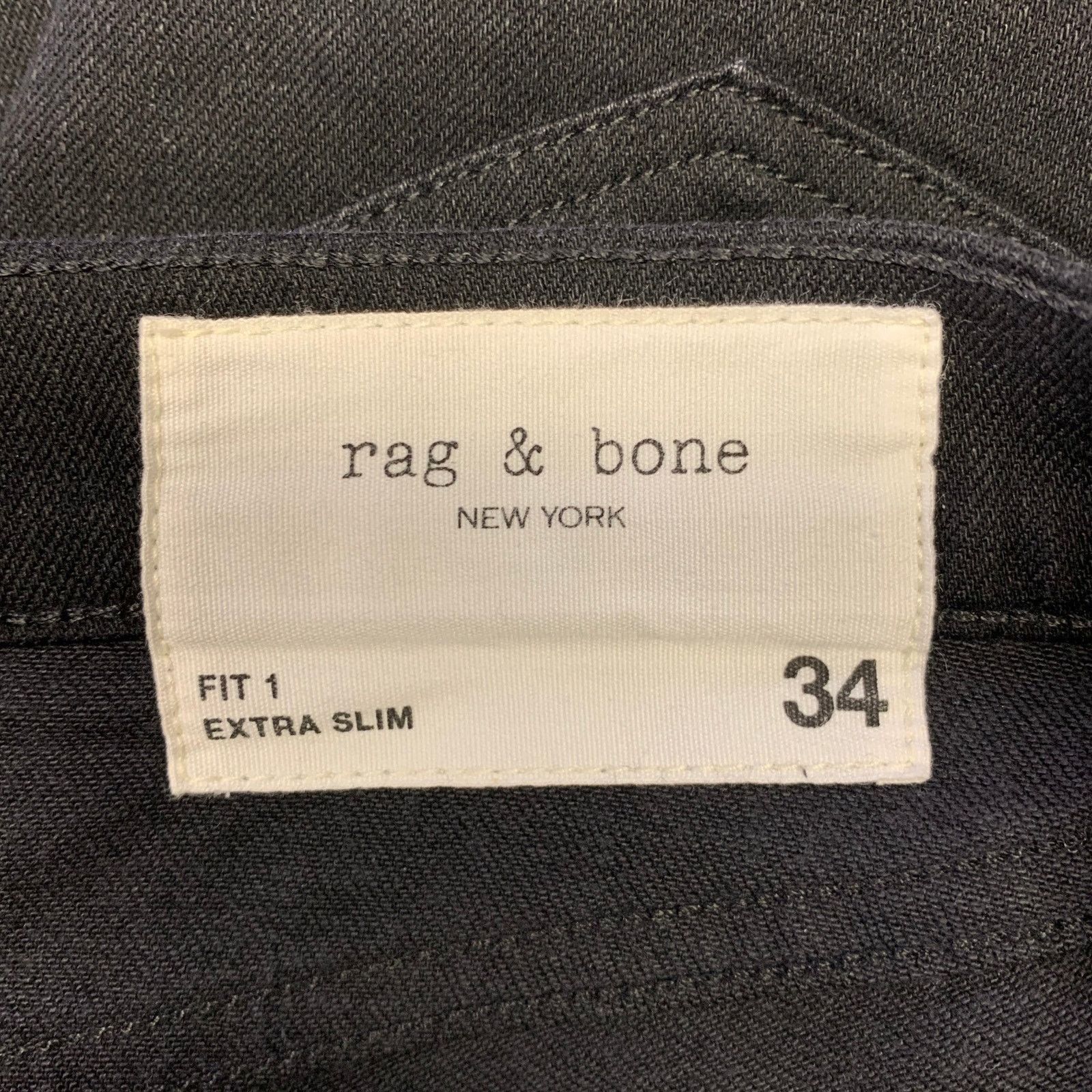 Rag & Bone RAG & BONE Size 34 Black Heather Button Up Jeans Size US 34 / EU 50 - 4 Thumbnail