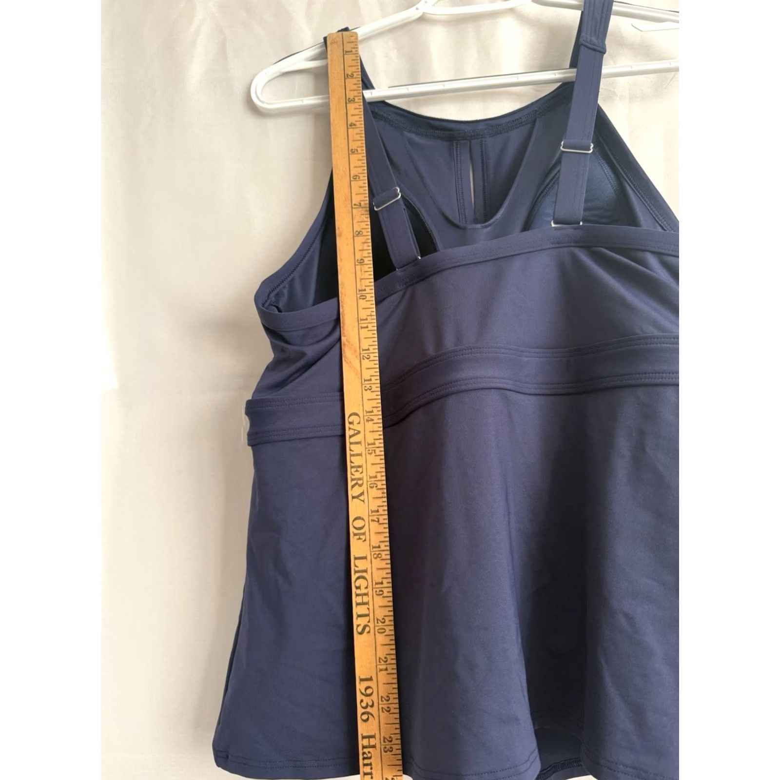 Lands' End Lands End Womens 16W DDD Navy High Neck Tankini Swimsuit Top Beach Pool Size XXL / US 16-18 / IT 52-54 - 3 Thumbnail