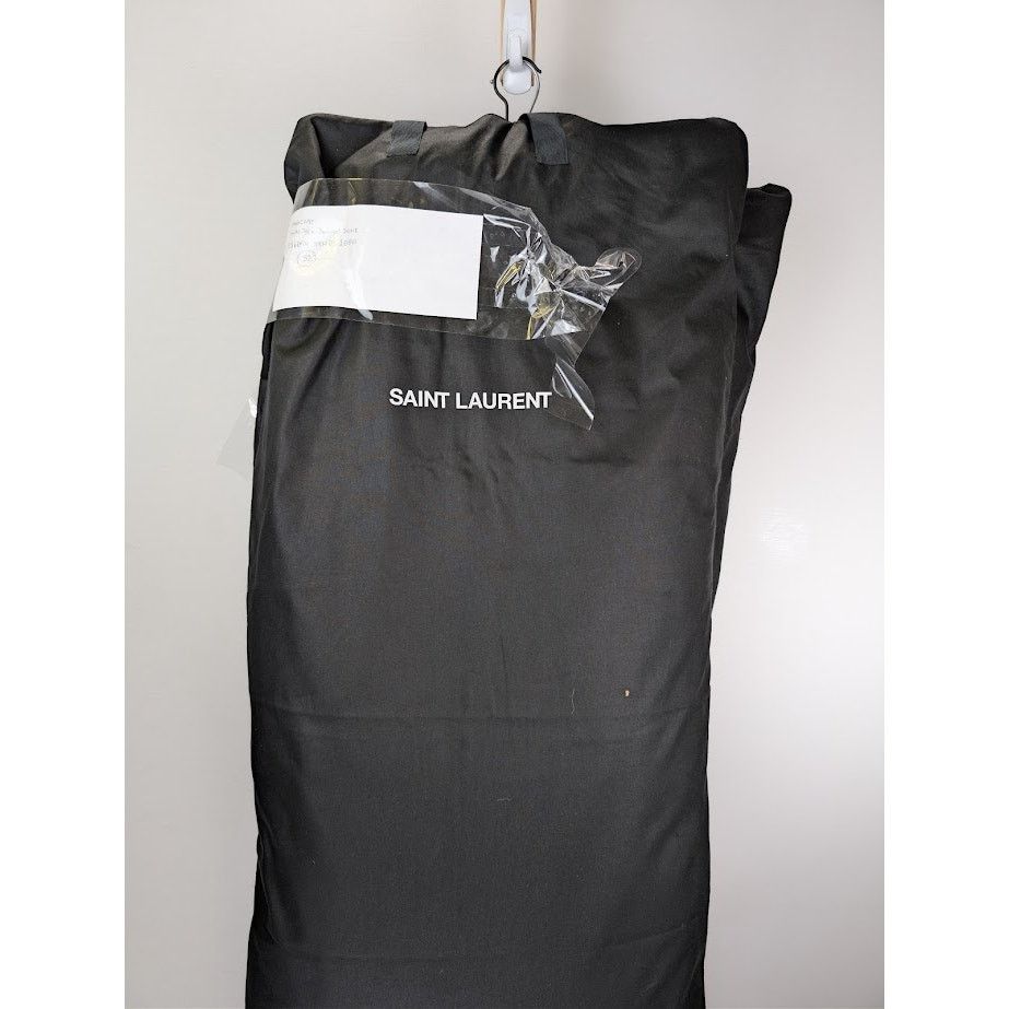 Saint Laurent Paris o1rshd1 Canvas Tech Maxi Coat in Black Size US L / EU 52-54 / 3 - 24 Thumbnail