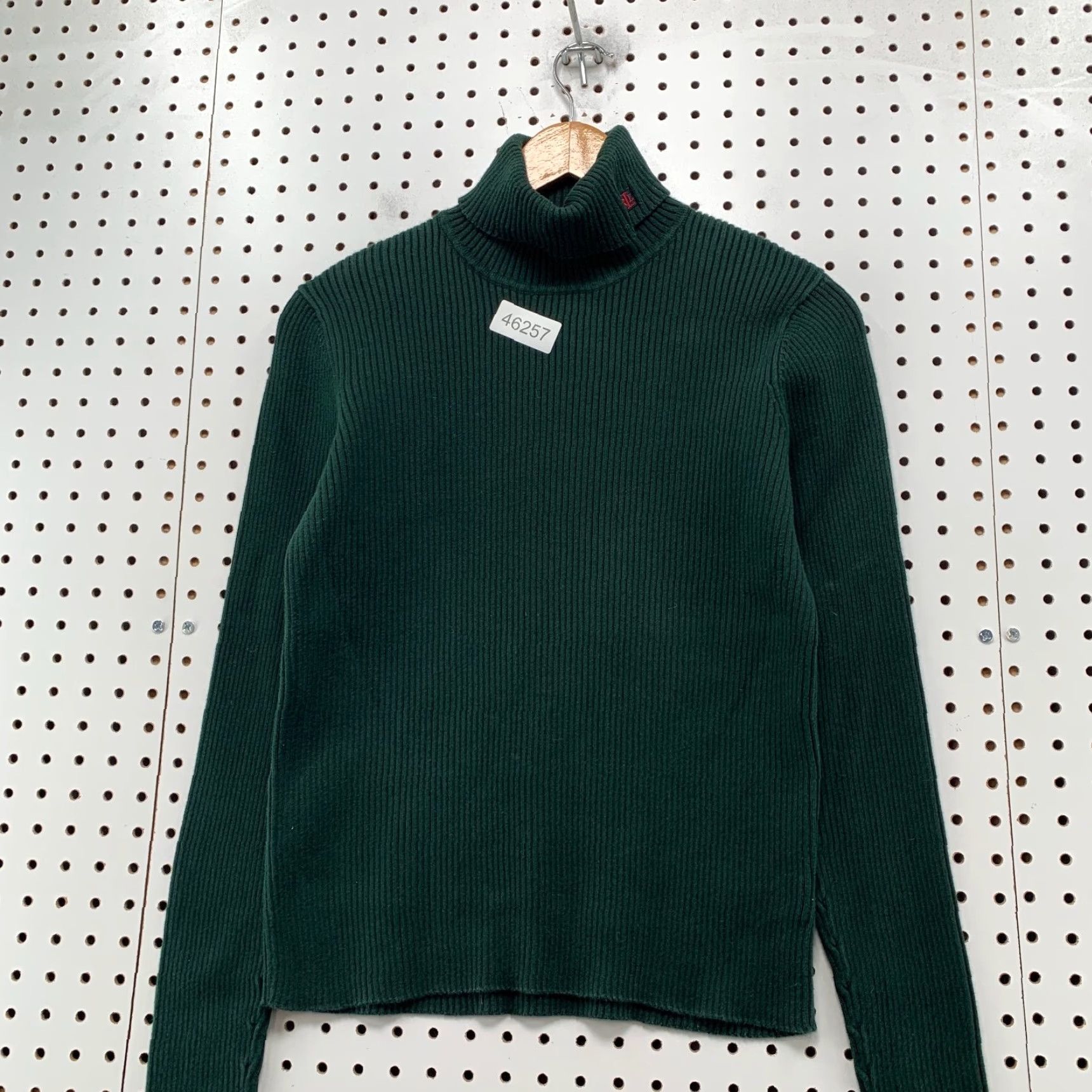 Ralph Lauren VINTAGE Lauren Ralph Lauren Sweater Womens Medium Green Rib Knit Turtleneck Made Japan Size M / US 6-8 / IT 42-44 - 3 Thumbnail