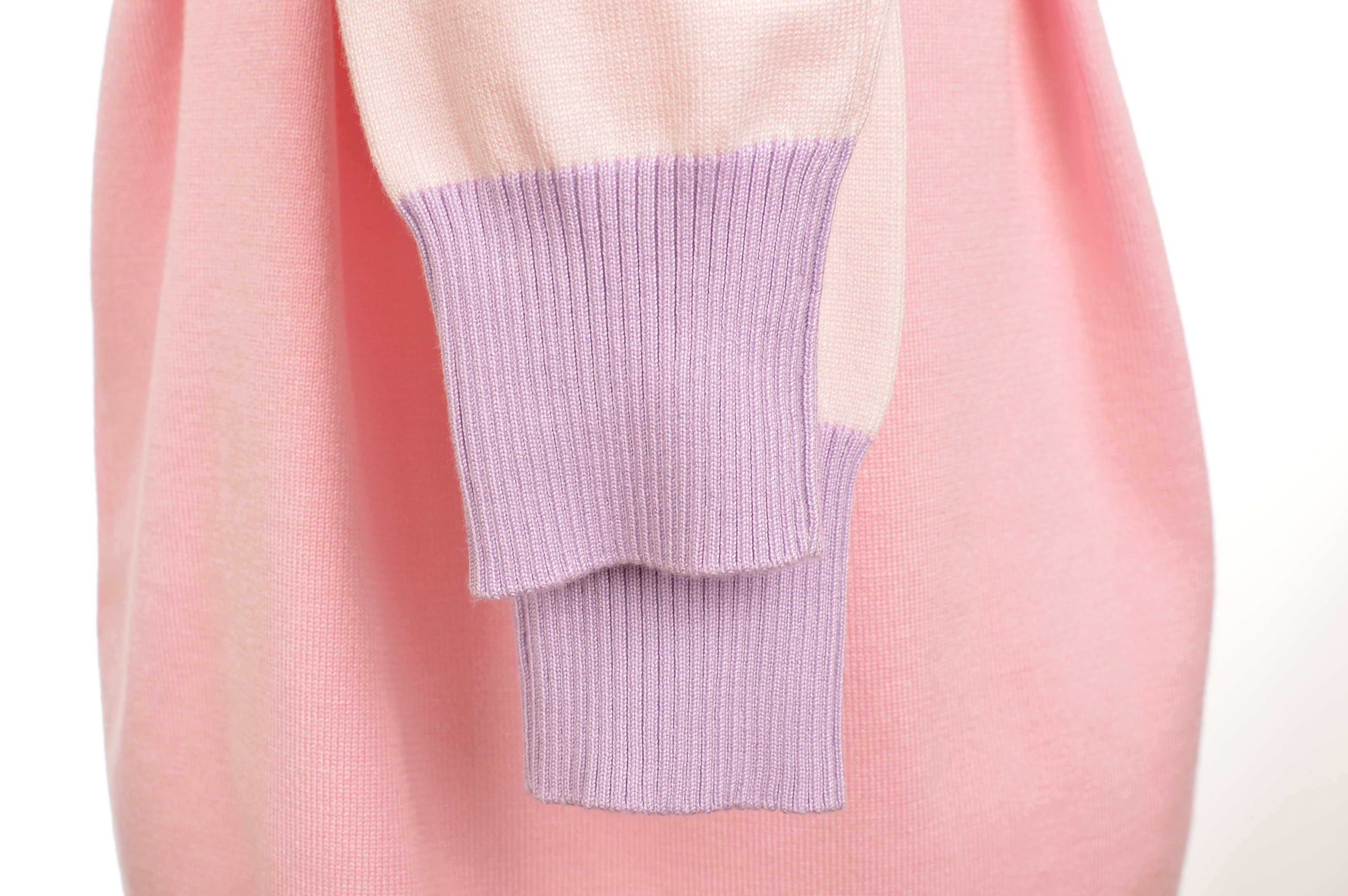 Gianni Feraud Gianni Feraud Femme Pink Viscose Blend Colorblock Sweater Size M / US 6-8 / IT 42-44 - 4 Thumbnail