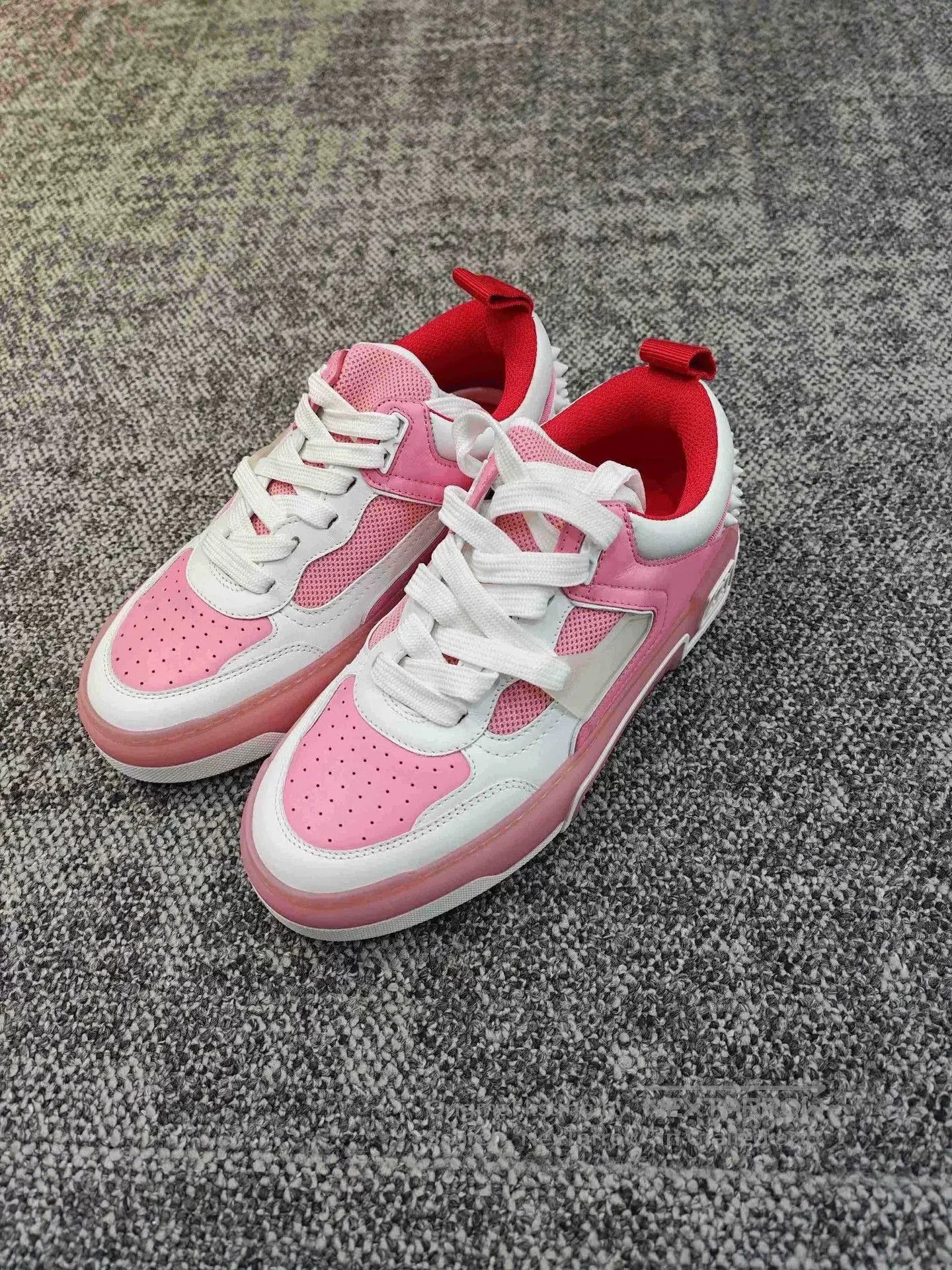 Christian Louboutin Christian Louboutin Red Sole Pink Sneakers. Size US 5.5 / IT 35.5 - 1 Thumbnail