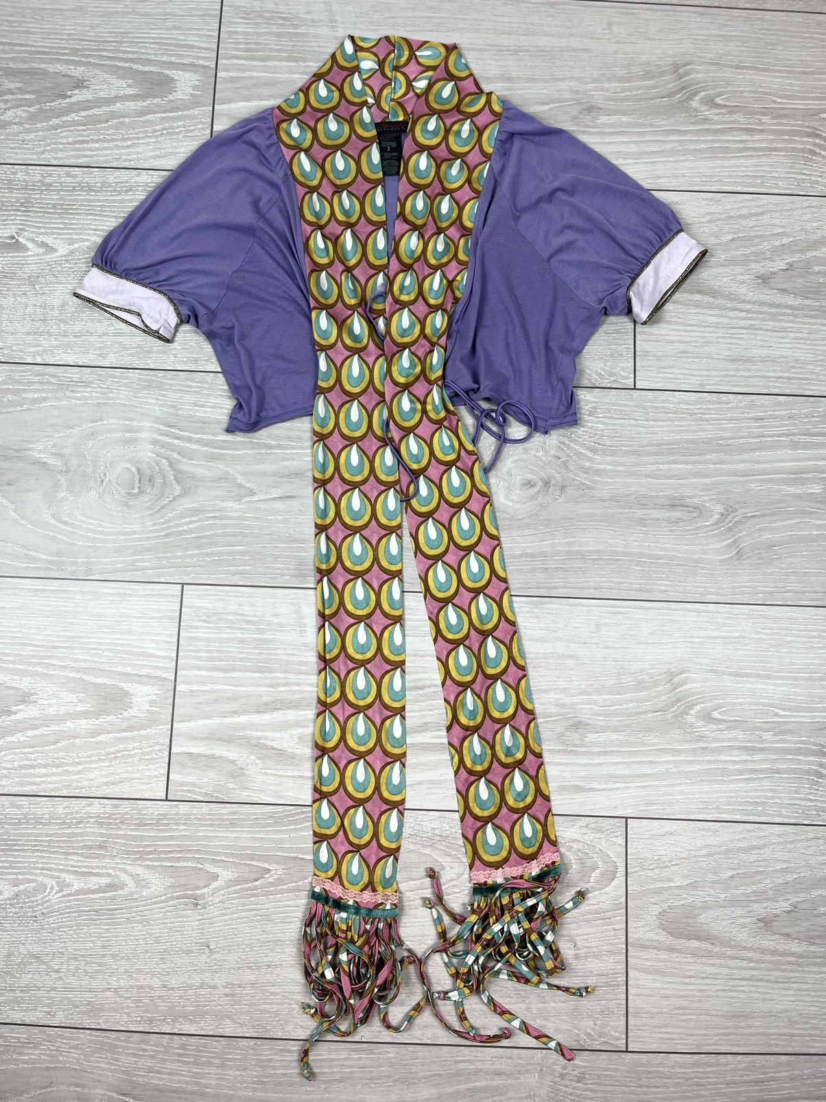 Custo Barcelona Custo Barcelona Y2K Multicolor Crop Top Blouse Size M / US 6-8 / IT 42-44 - 4 Thumbnail