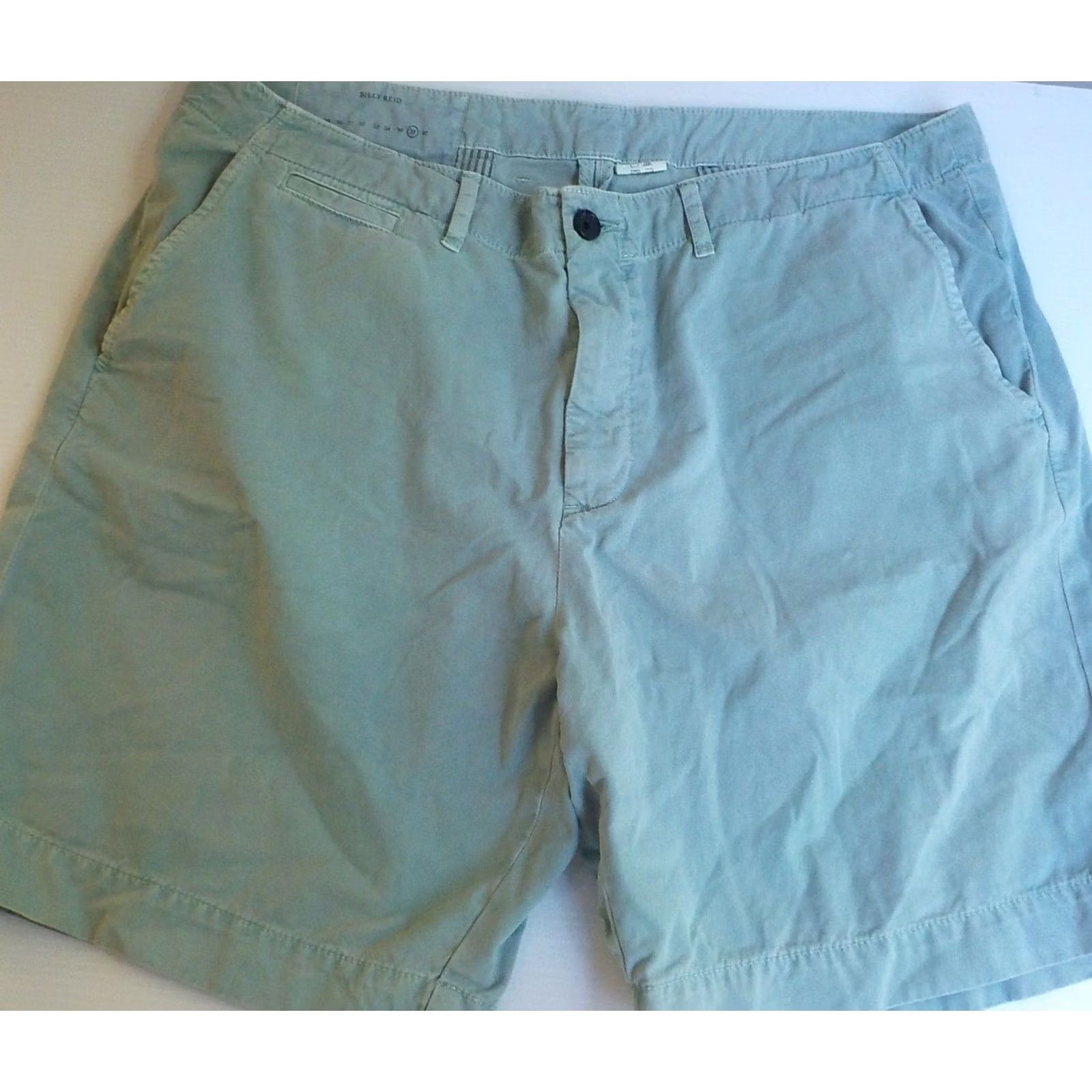 Billy Reid Billy Reid Wynn Shorts Men 38 Pistachio Green 100% Cotton Flat Front Casual Shorts Size US 38 / EU 54 - 2 Thumbnail