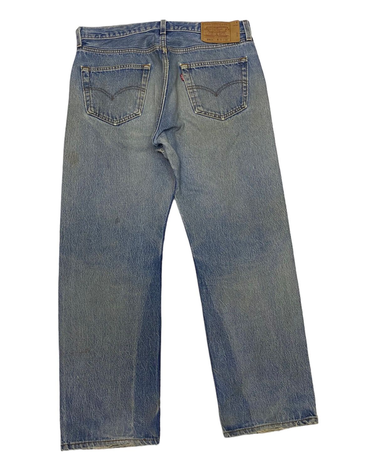Levi's 🔥VINTAGE LEVIS 501xx BAGGY CROP DISTRESSED DENIM JEANS Size US 35 - 4 Thumbnail