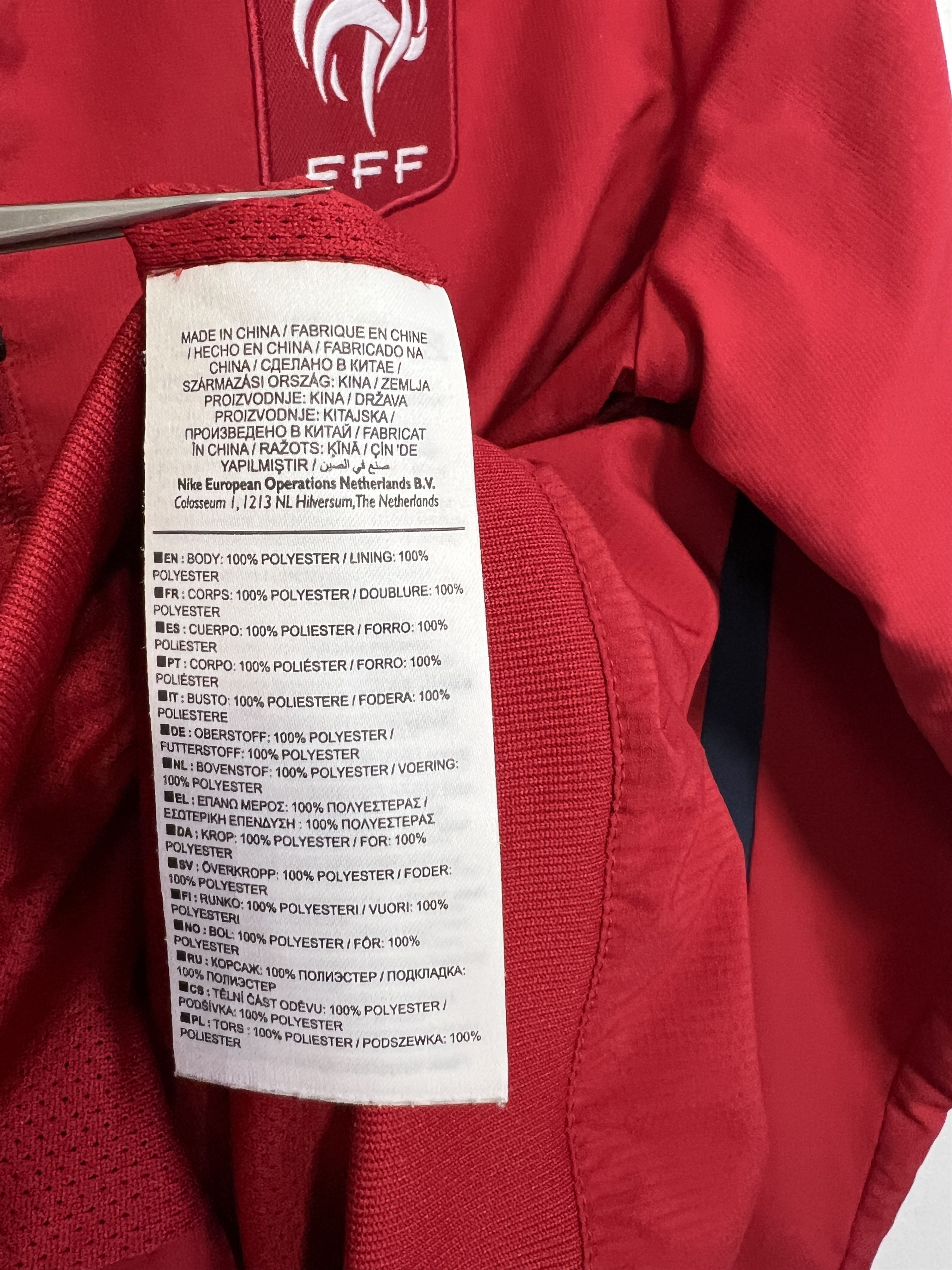 Nike Vintage France Football Red Jacket Soccer Track Top National Size M / US 6-8 / IT 42-44 - 9 Thumbnail