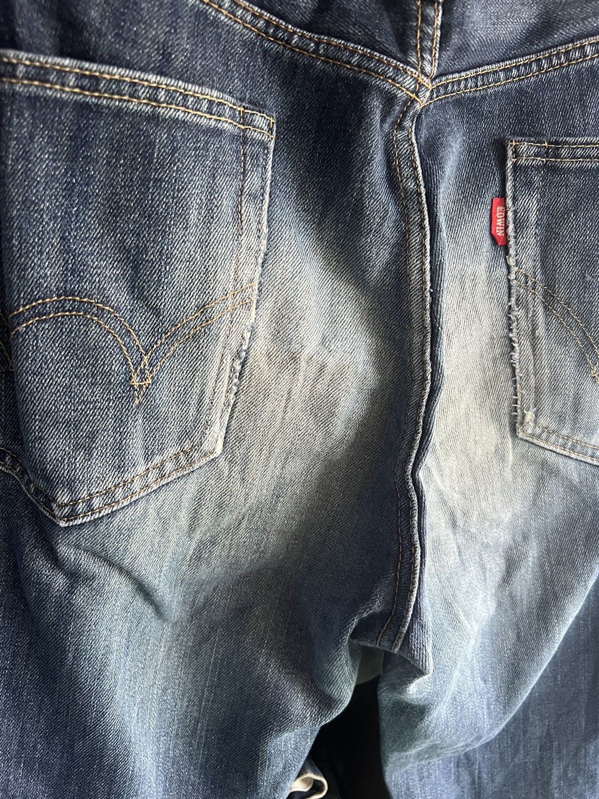 Edwin 🔥Made in Japan Edwin Distressed Denim Size US 35 - 15 Thumbnail