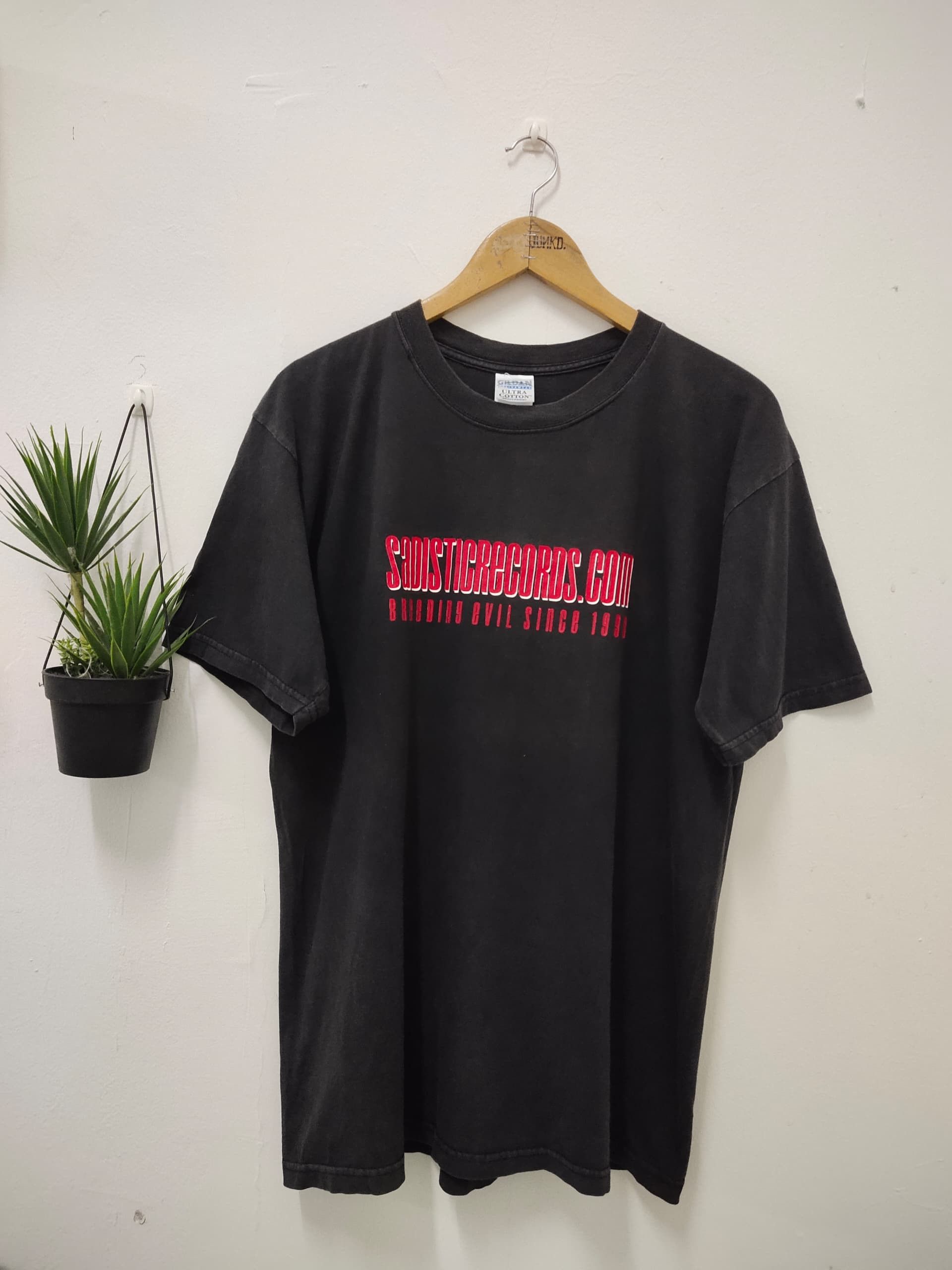 Band Tees Vintage 90s Sadistic Record black metal promo t shirt Size US L / EU 52-54 / 3 - 6 Thumbnail