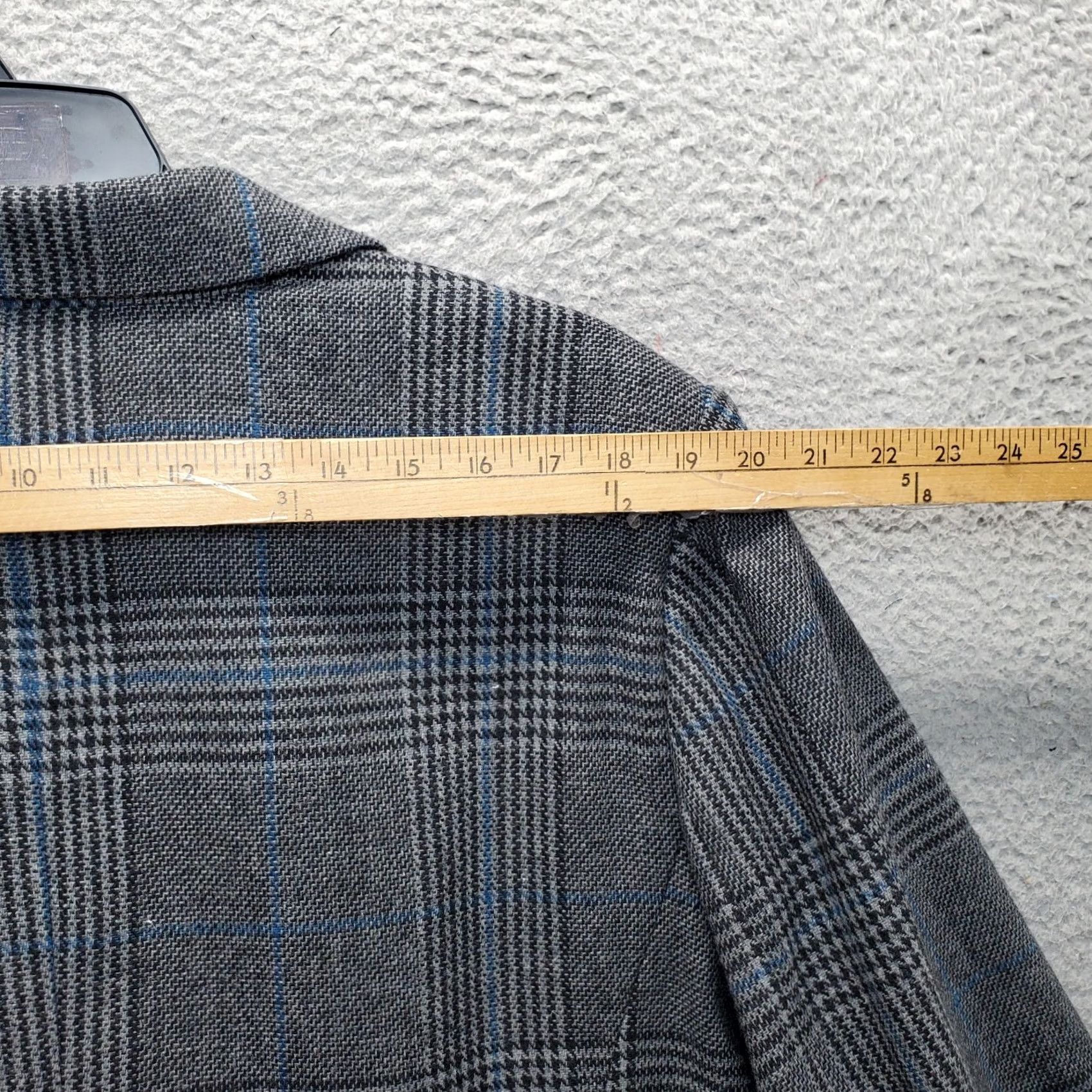 Vintage Jessica London Blazer Jacket Womens 26 Multi Plaid Wool Blend Single Breasted Blazer Jacket Size 4XL / US 24-26 - 5 Thumbnail