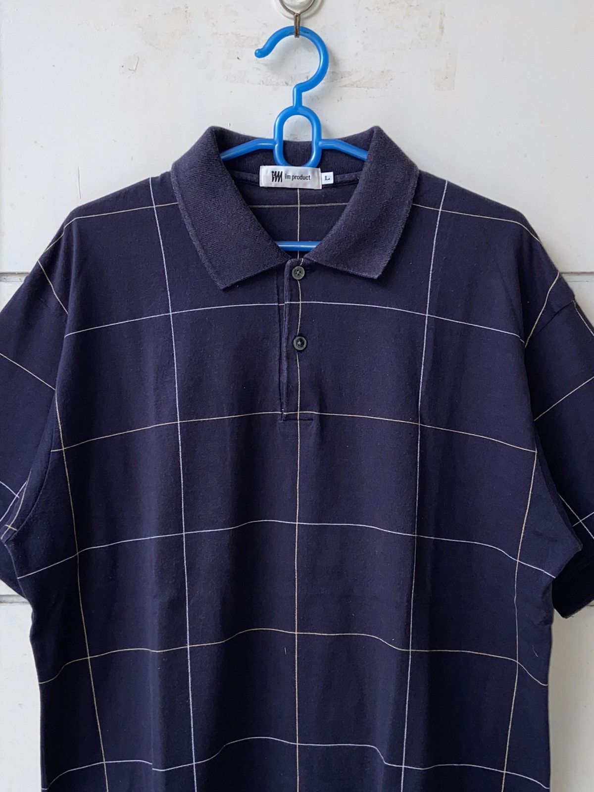 Issey Miyake IM PRODUCT Navy Plaid T-Shirt Size US M / EU 48-50 / 2 - 11 Thumbnail