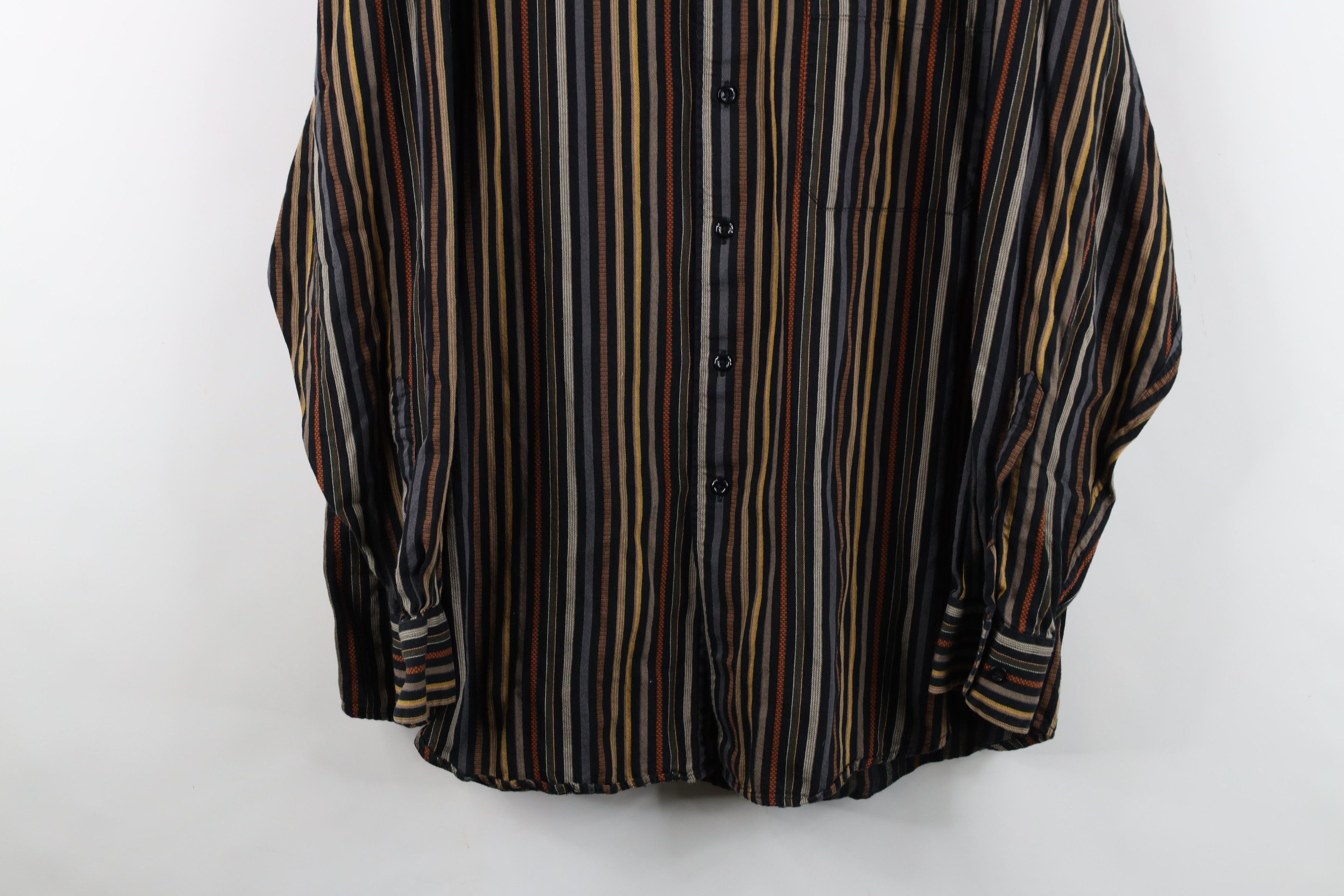 Vintage Vintage 90s Streetwear Striped Collared Button Down Shirt Size US XL / EU 56 / 4 - 3 Thumbnail