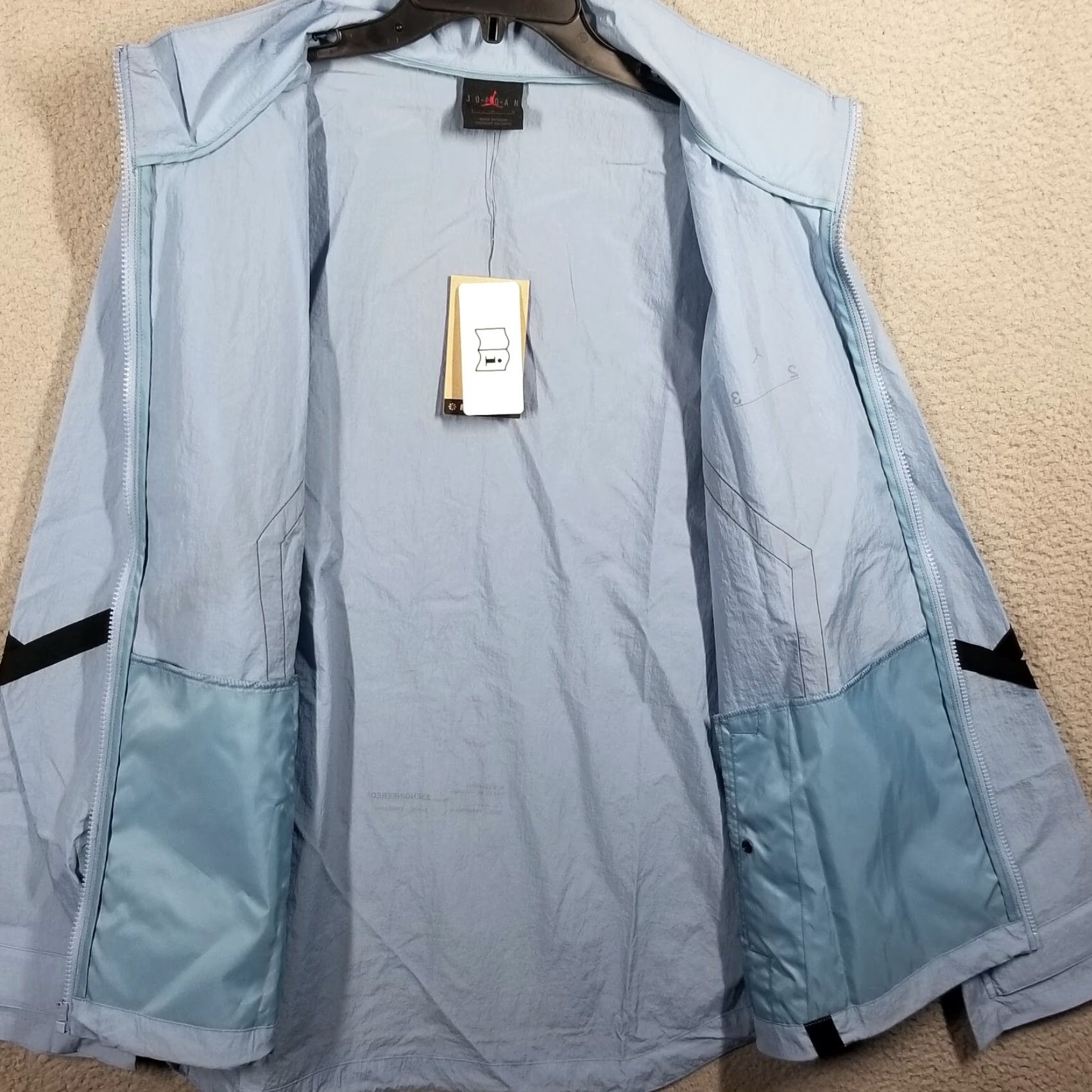 Nike Nike Air Jordan 23 Windbreaker Jacket Sports Men Large Blue Nylon 90s Size US L / EU 52-54 / 3 - 2 Thumbnail