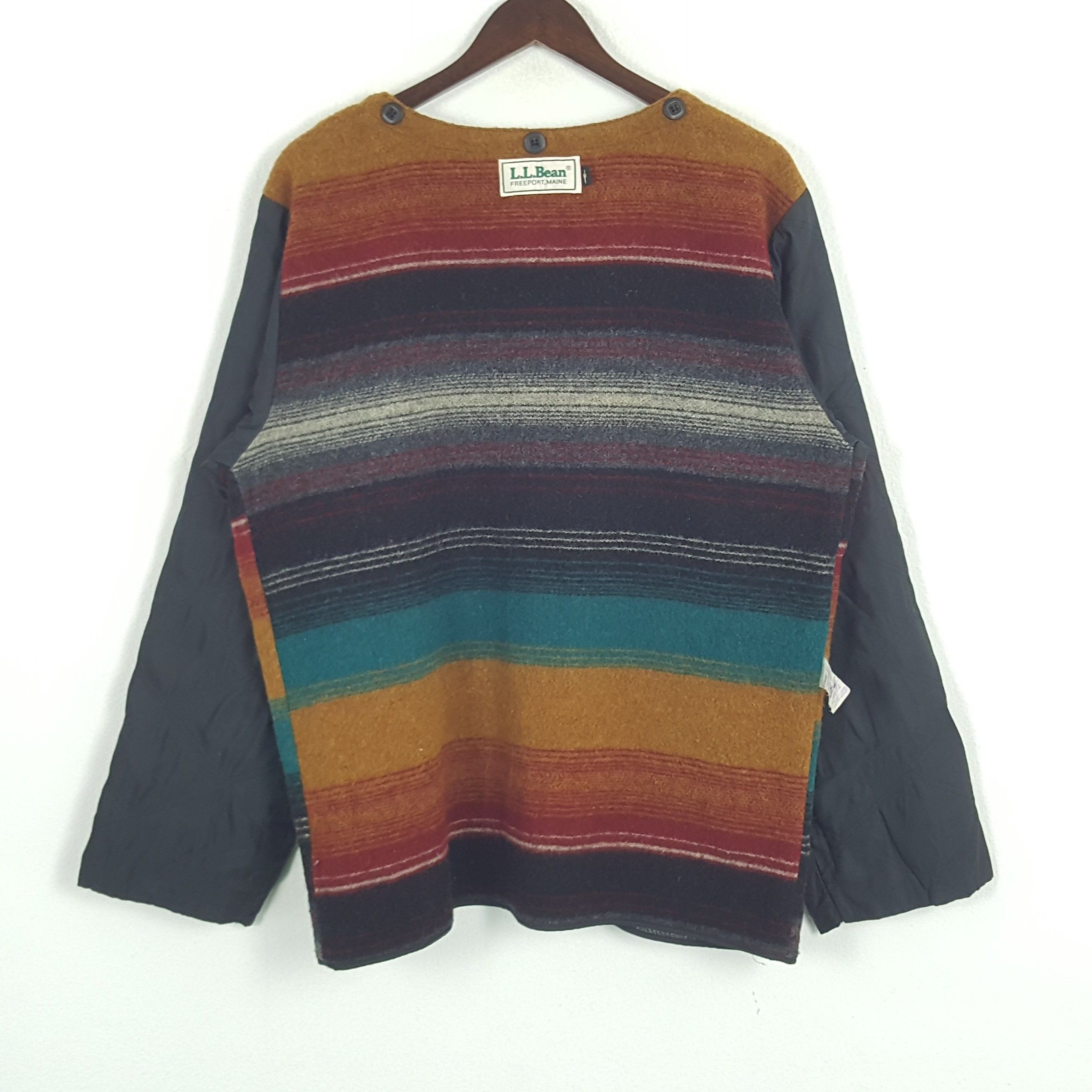 L.L. Bean × Vintage Vintage L.L. Bean Wool Striped Lining Jacket Size US M / EU 48-50 / 2 - 3 Thumbnail
