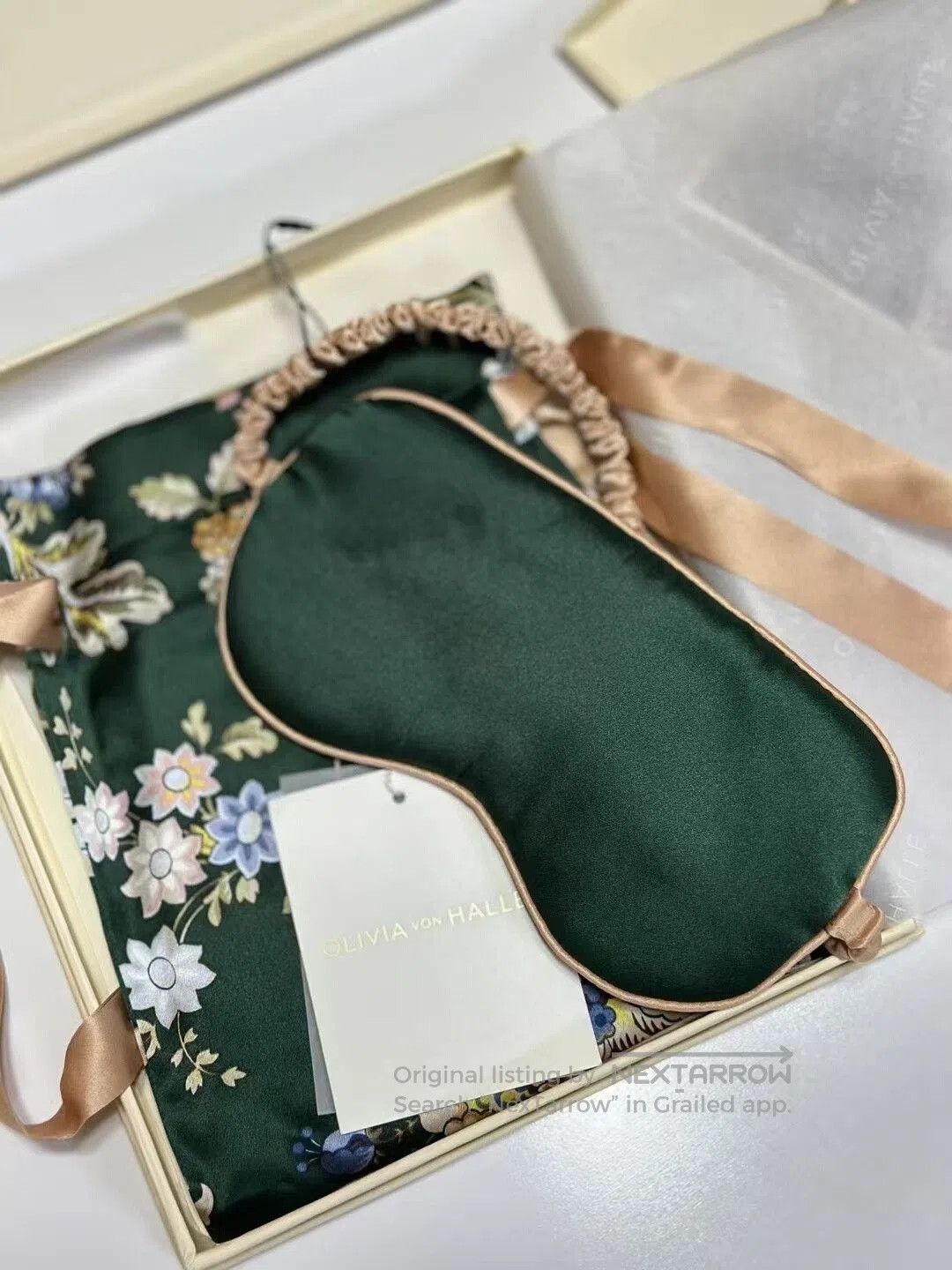 Japanese Brand Olivia von Halle Silk Eye Mask. Size ONE SIZE - 1 Thumbnail