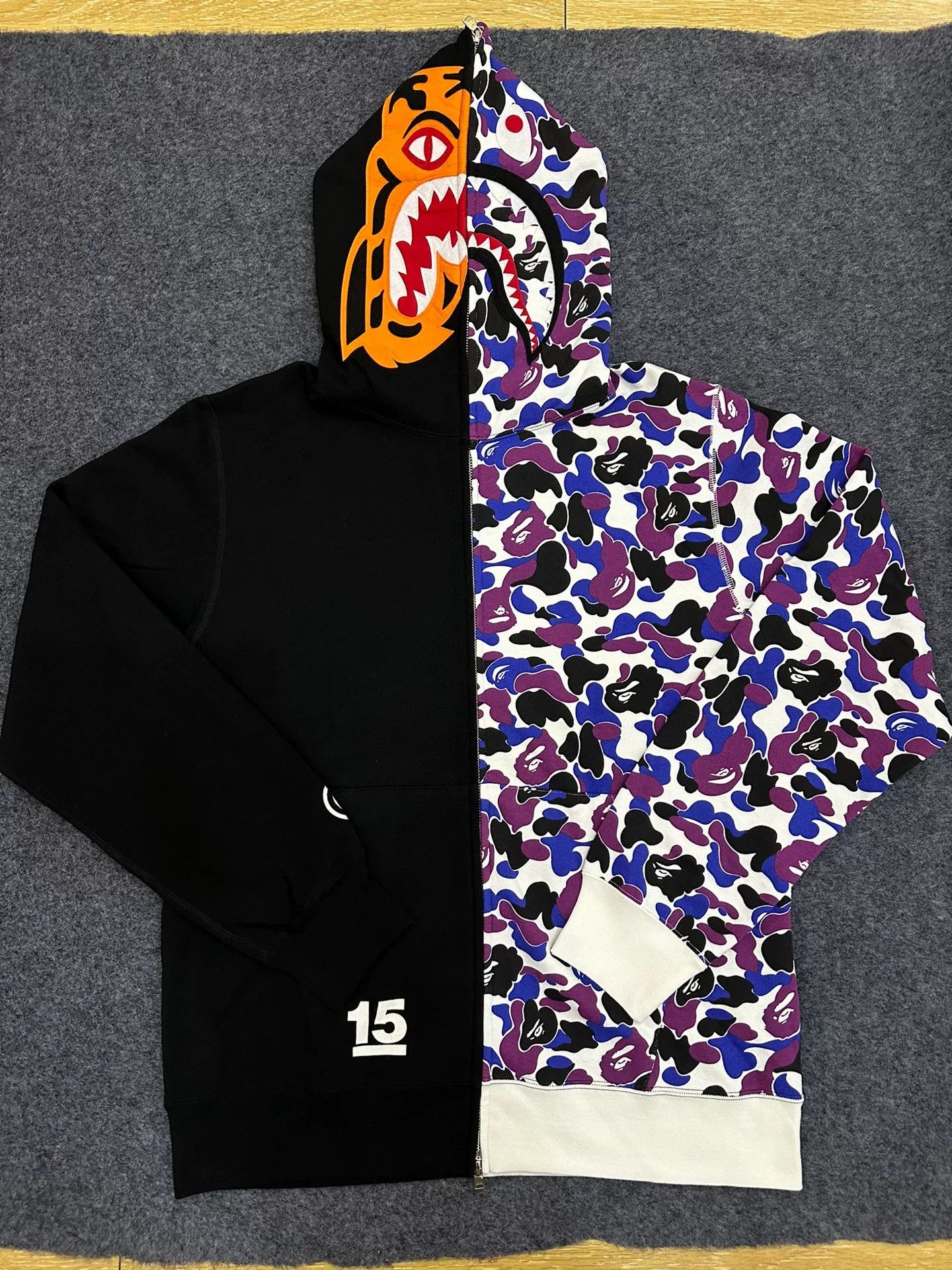 Bape Bape X Multi Shark Sweatshirt Pullover Size US XXL / EU 58 / 5 - 1 Thumbnail