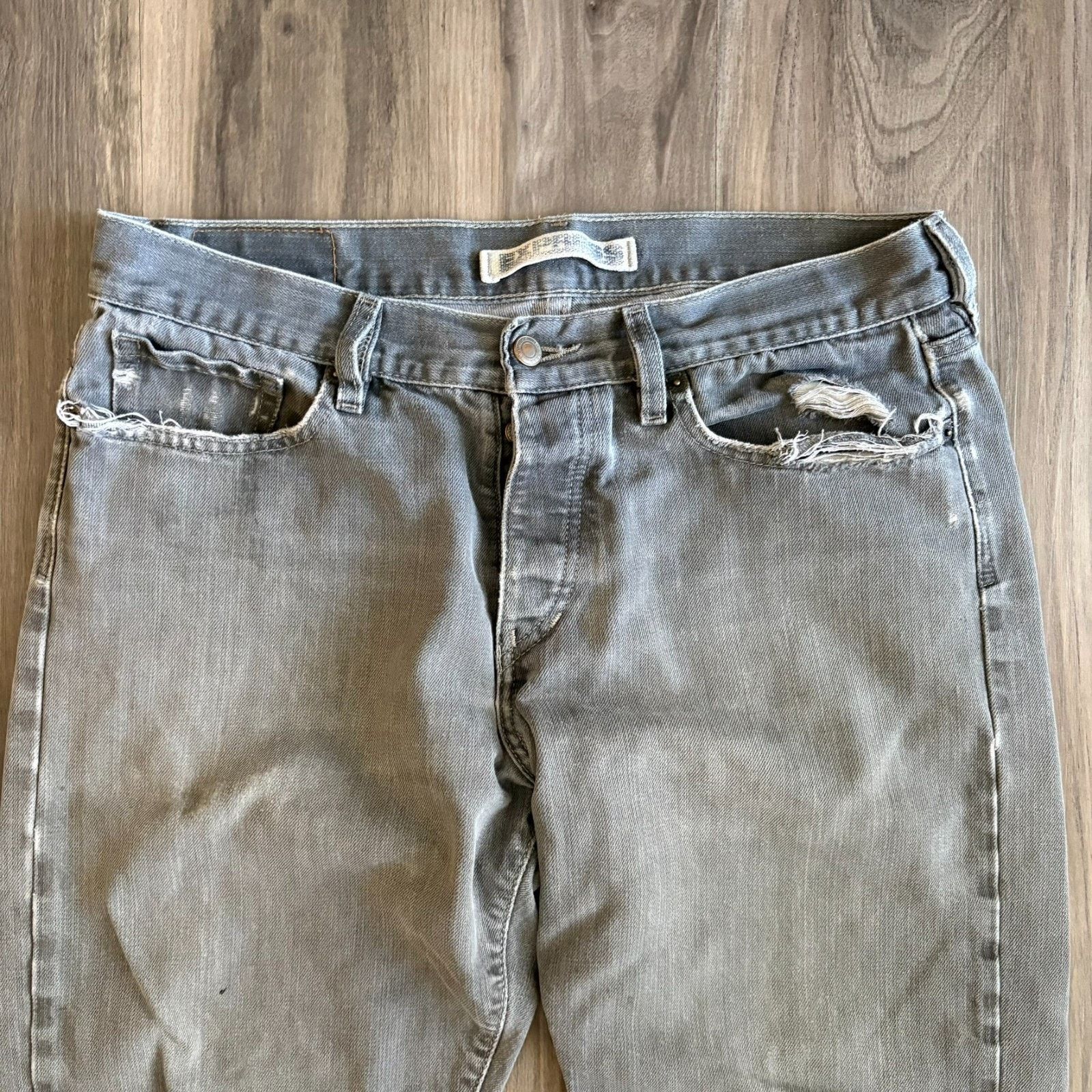 Express × Vintage Vintage Y2K Express Jeans Mens Size 34x31 Randigo Button Fly Size US 34 / EU 50 - 3 Thumbnail