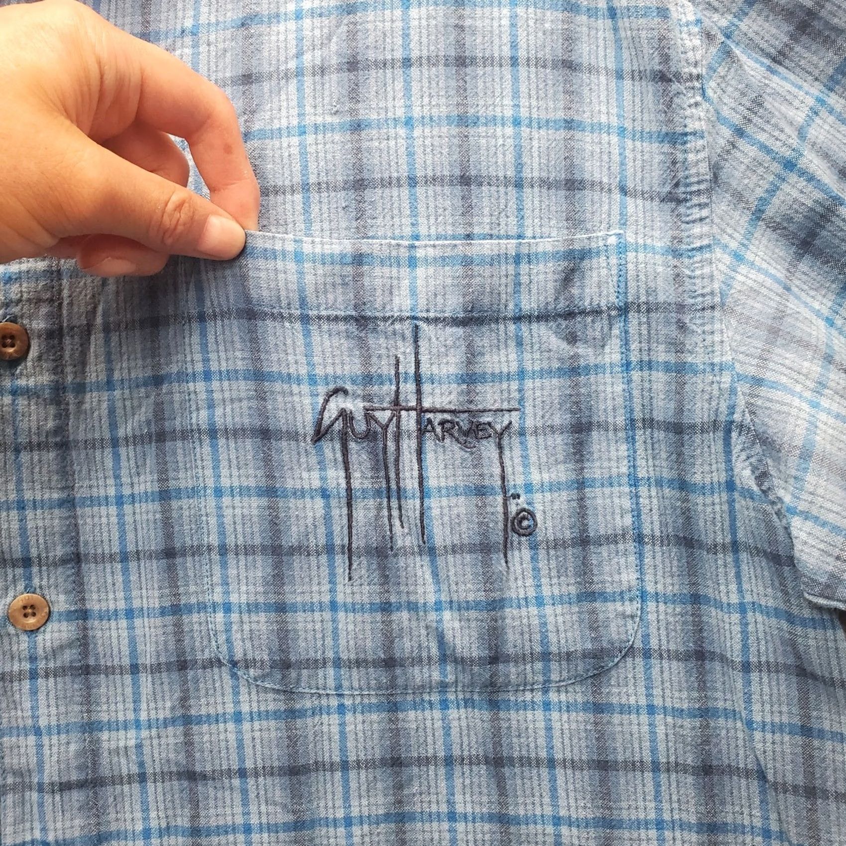Guy Harvey Guy Harvey by AFTCO Mens L Plaid Long Sleeve Button-Up Shirt Size US L / EU 52-54 / 3 - 7 Thumbnail