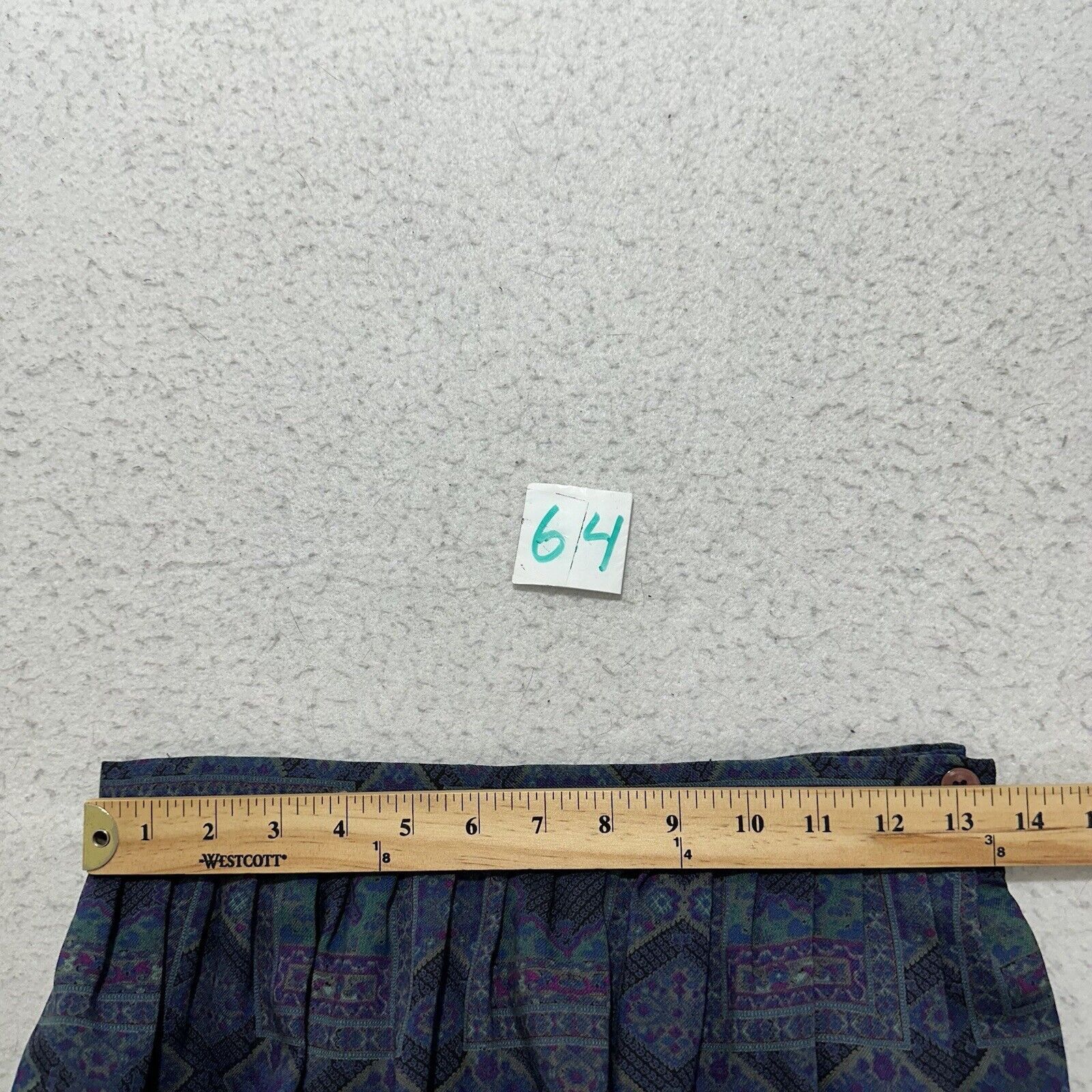 Other Vintage Herman Geist 10 A-Line Maxi Skirt Navy Ornate USA Size 32" / US 10 / IT 46 - 10 Thumbnail