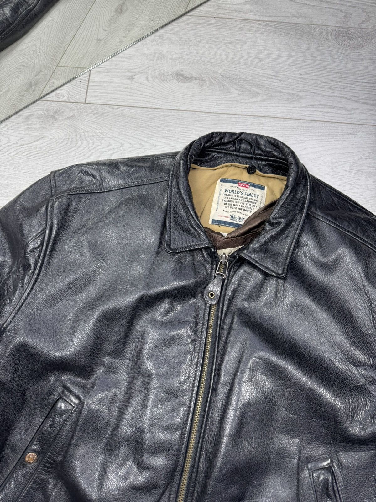 Levi's Vintage Clothing Ultra Rare 🤯 Levi’s Leather Aviator Jacket Size US S / EU 44-46 / 1 - 4 Thumbnail