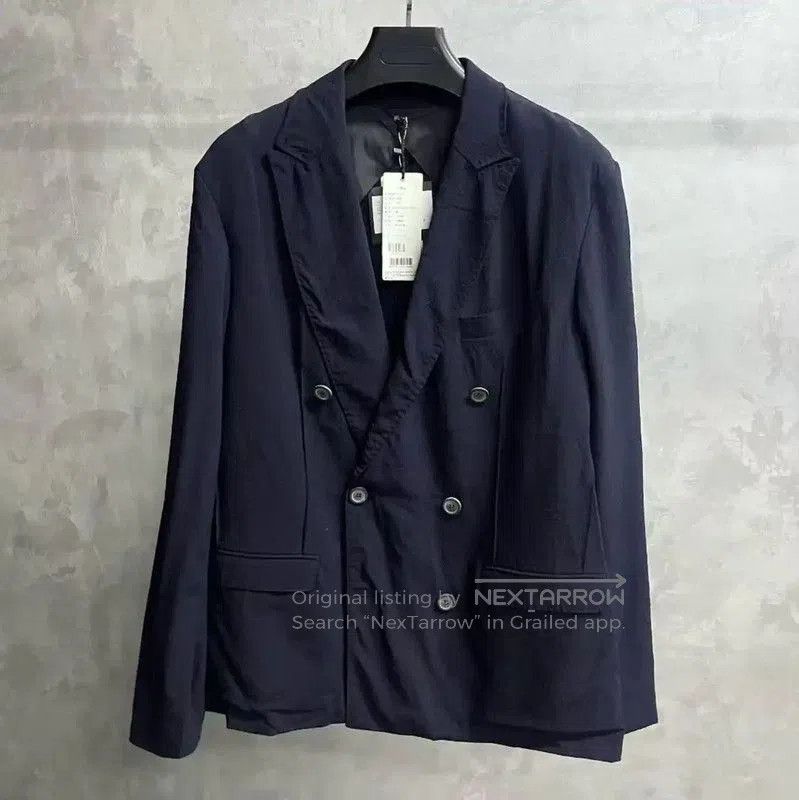 Lanvin Lanvin Blue Linen Men's Jacket . Size US L / EU 52-54 / 3 - 1 Thumbnail