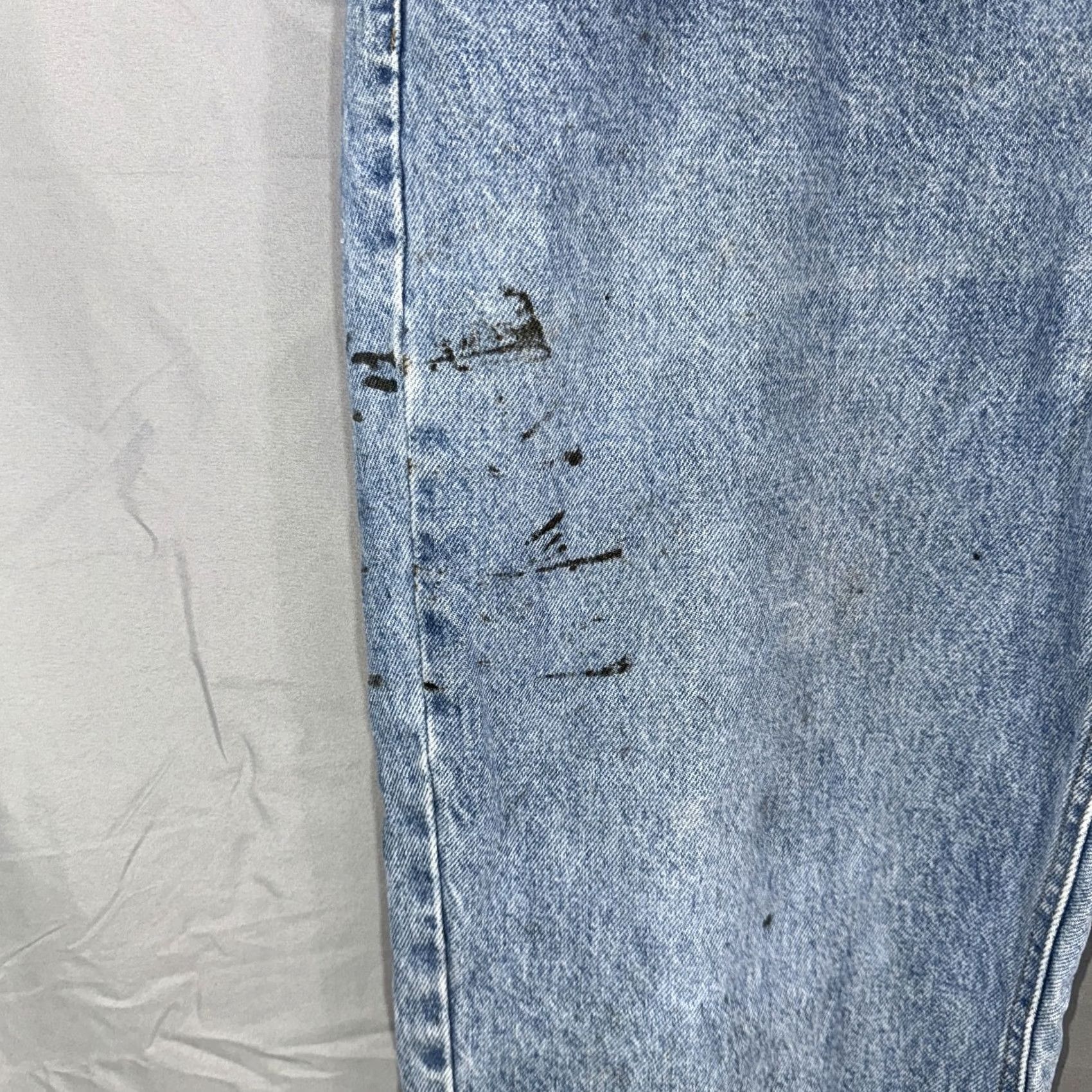 Carhartt VINTAGE Carhartt Jeans Mens 40x30 Blue Relaxed Fit Distressed Paint Workwear Denim Pants Size US 40 / EU 56 - 3 Thumbnail
