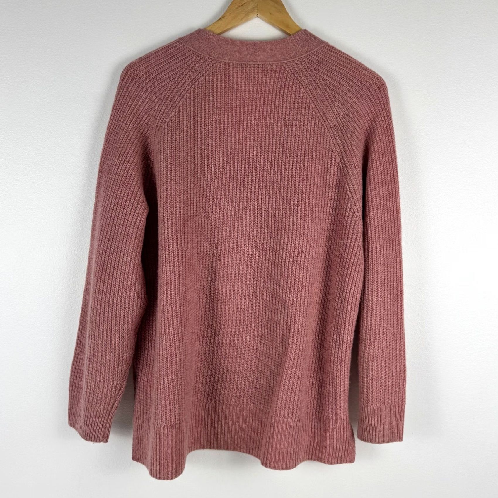 Madewell Madewell Lyle Rib Henley Sweater Pink Merino Wool Womens Medium Size M / US 6-8 / IT 42-44 - 2 Thumbnail