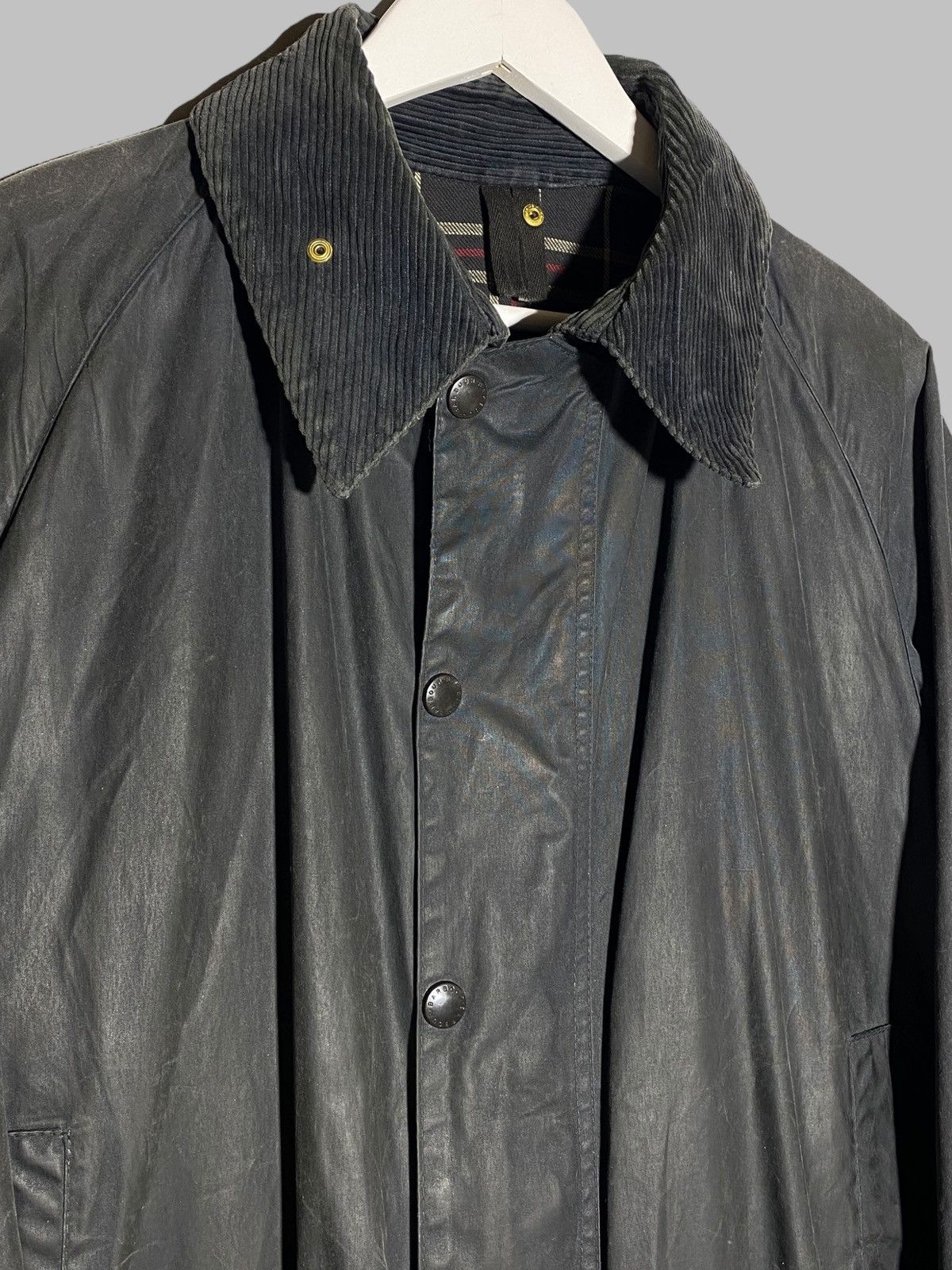 Barbour 🔥 BARBOUR BLACK WAX COAT VINTAGE CORE BRITISH OUTERWEAR Size US XL / EU 56 / 4 - 3 Thumbnail