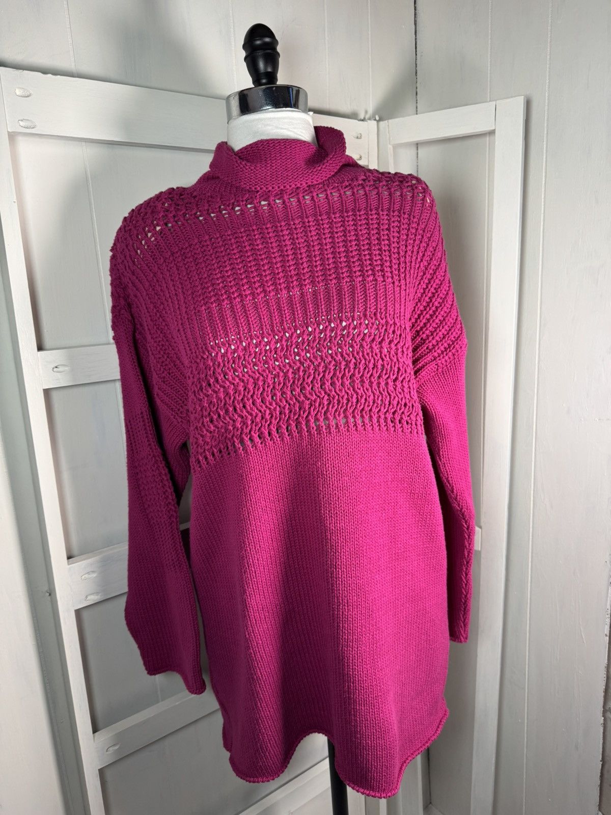 Other New Vtg 80s Casual Corner Fuchsia 100% Knit Cotton Mini Size M / US 6-8 / IT 42-44 - 1 Thumbnail