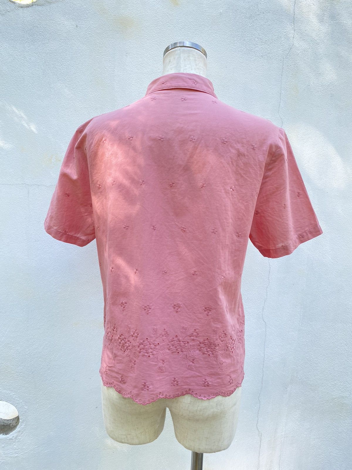 Nina Ricci Nina Ricci Pink Floral Short Sleeve Shirt Size ONE SIZE - 3 Thumbnail