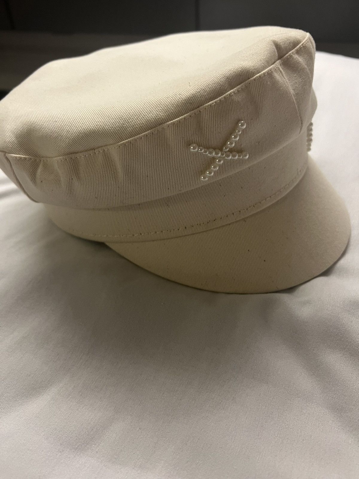 Ruslan Baginskiy Ruslan Baginskiy Pearls-embellished Baker Boy Cap Size ONE SIZE - 6 Thumbnail