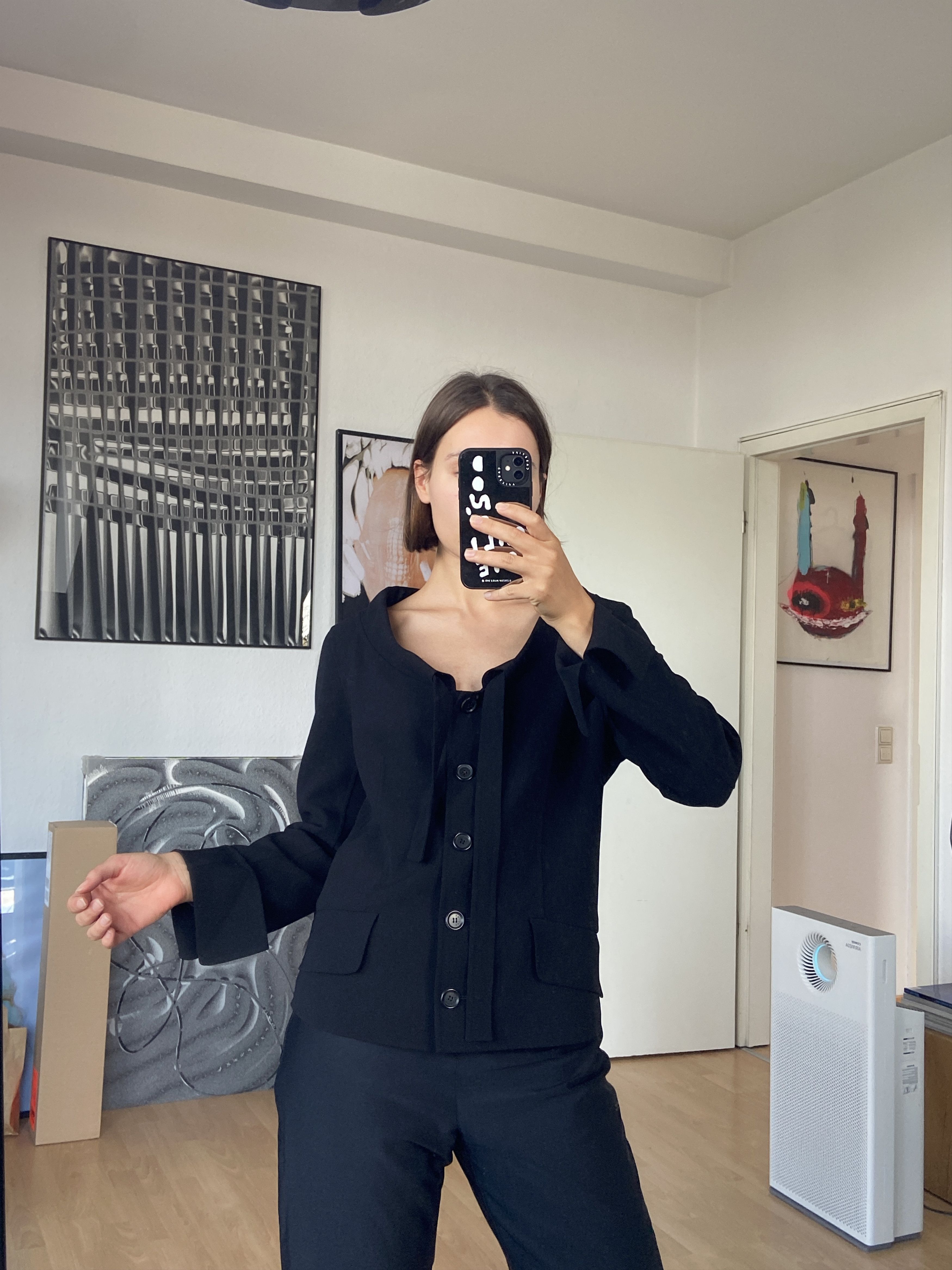 Celine Celine wool black blazer Size S / US 4 / IT 40 - 4 Thumbnail