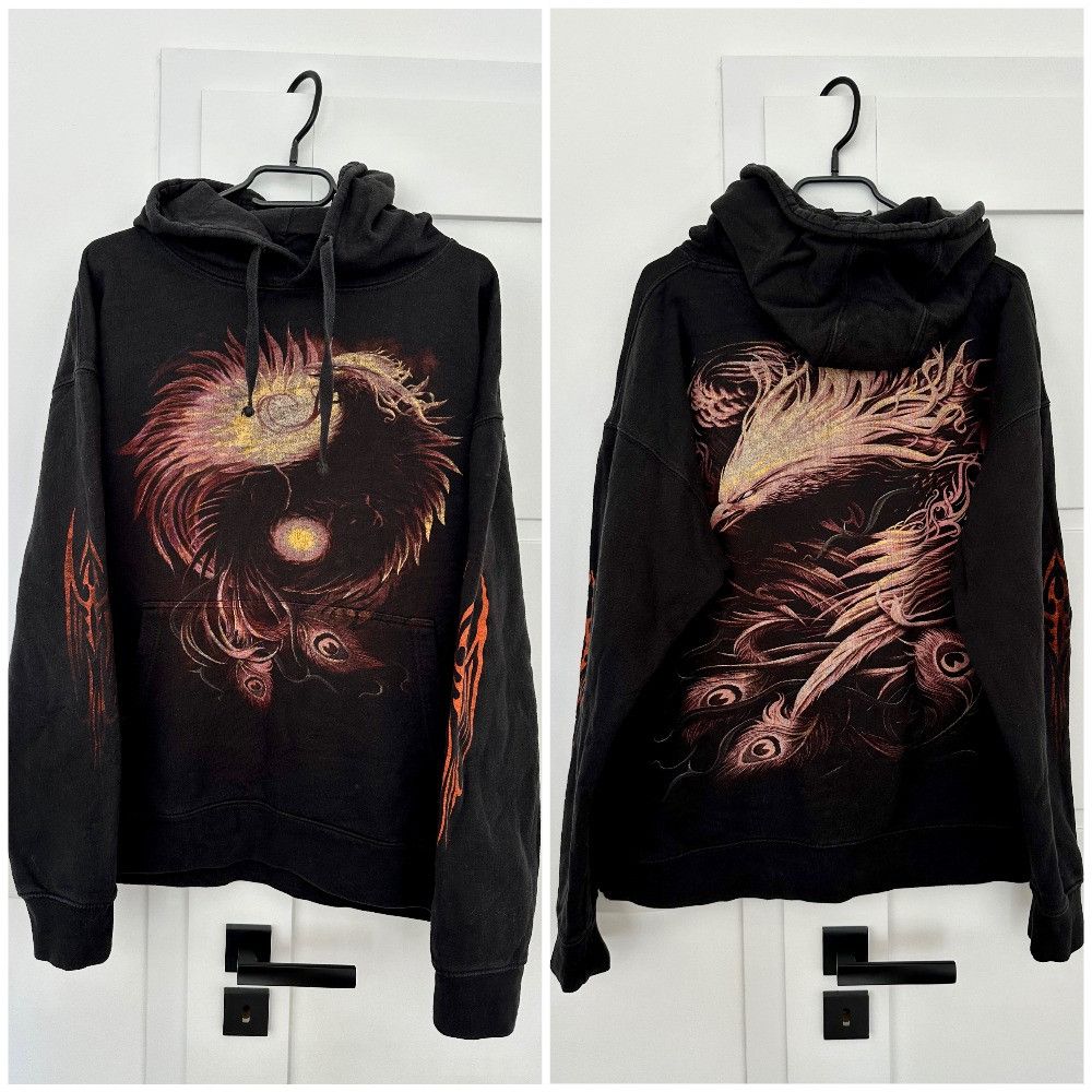 Vintage SPIRIAL the Eagle faded black hoodie streetwear Size US XXL / EU 58 / 5 - 7 Thumbnail