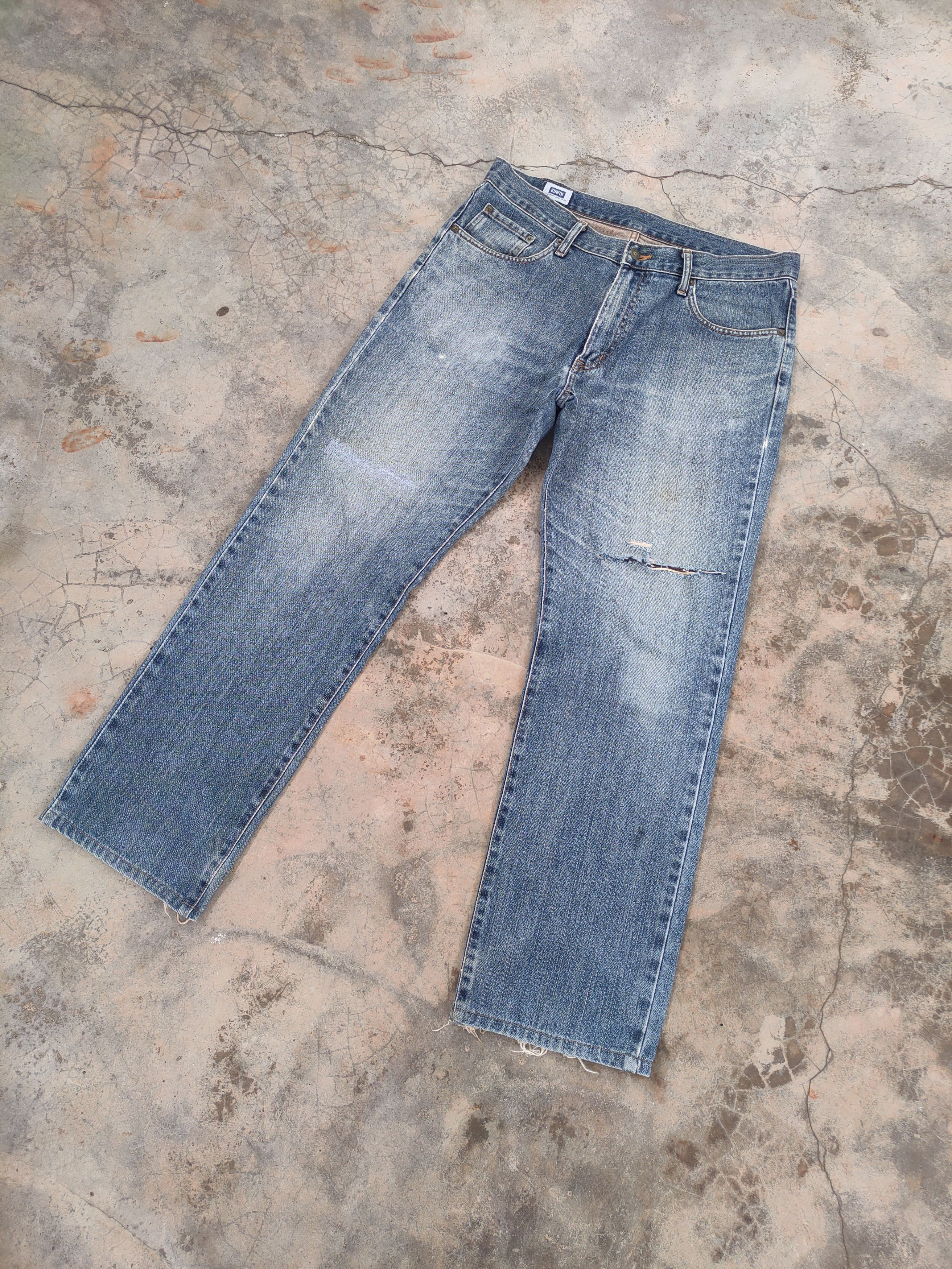 Edwin VINTAGE EDWIN FADED DISTRESSED JEANS DENIM PANTS Size US 35 - 2 Thumbnail