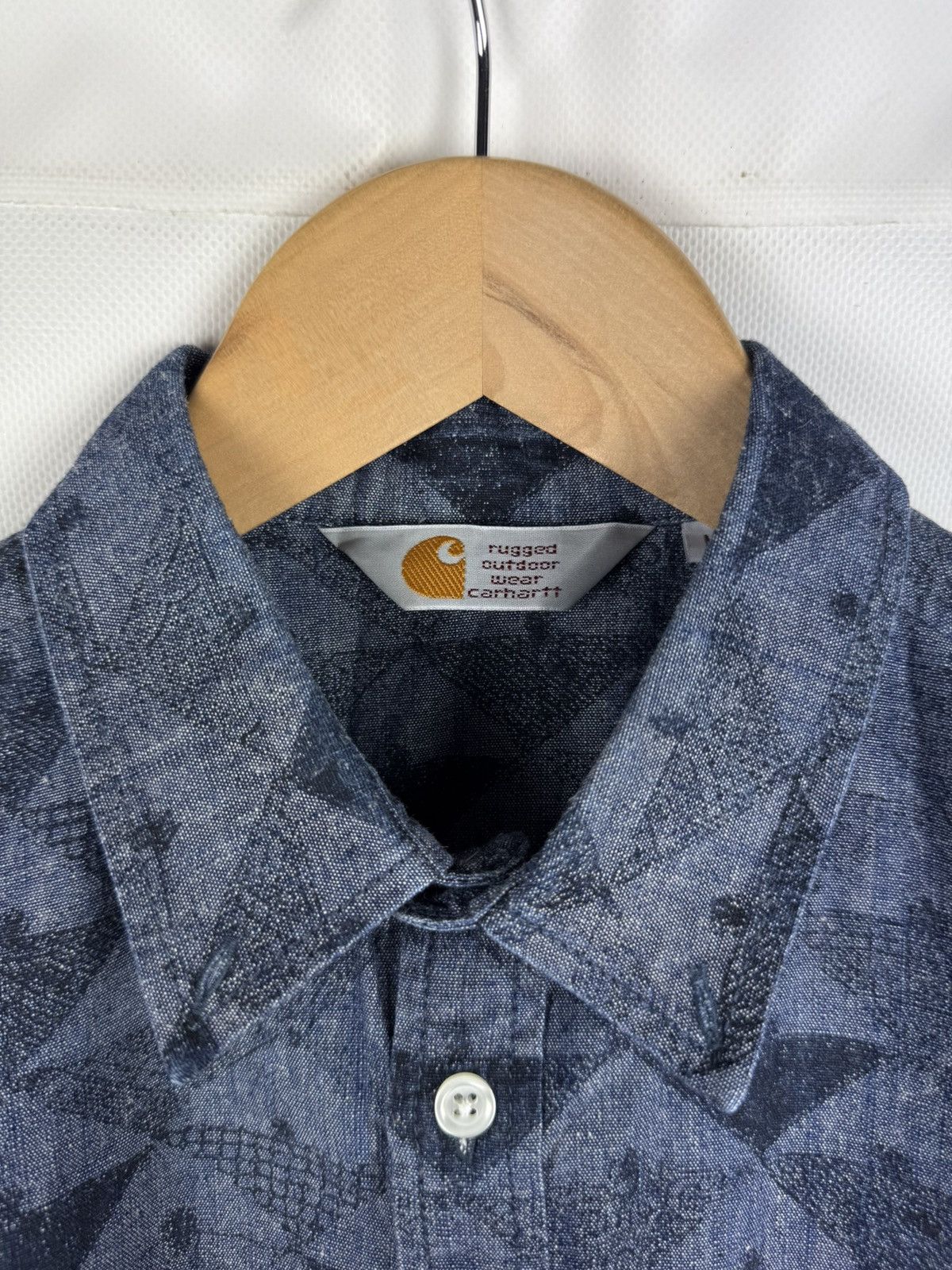 Carhartt Carhartt L/S Crandall Men’s Patterned Denim Button Up Shirt Size US M / EU 48-50 / 2 - 12 Thumbnail
