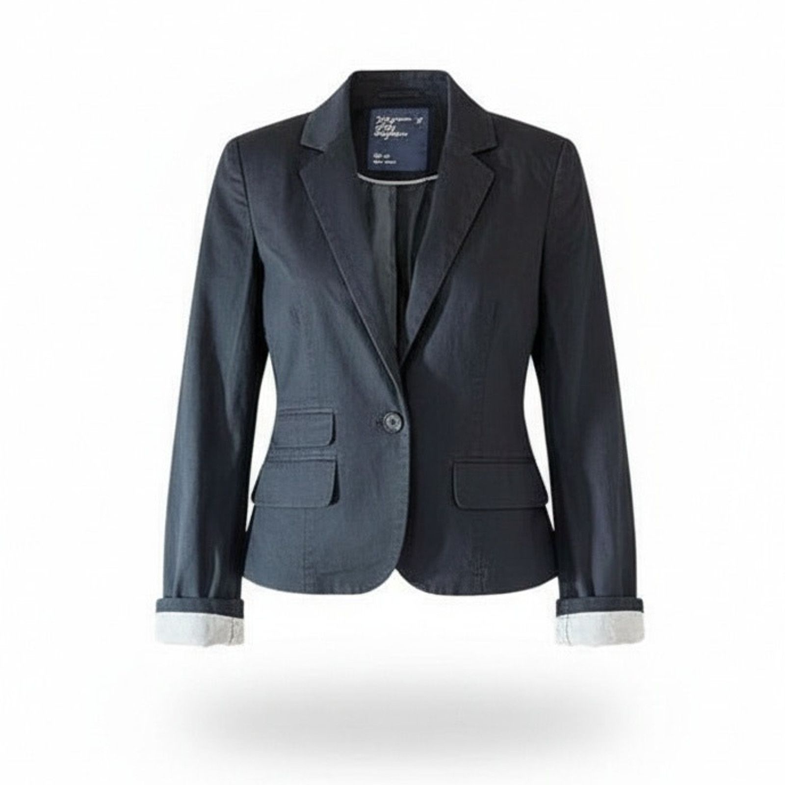 American Eagle Outfitters American Eagle Blazer Women Medium Black Single Button Lined Size M / US 6-8 / IT 42-44 - 1 Thumbnail