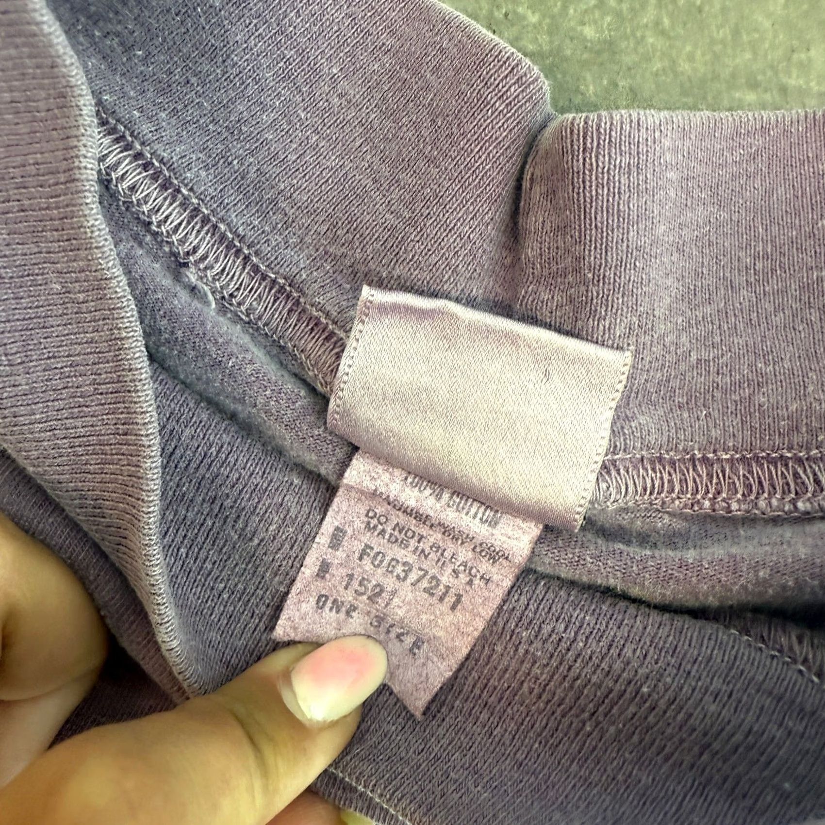Guess VINTAGE Guess Spellout Faded Mock Neck Longsleeve Tee Purple One Size Mens XL Longsleeve Shirt Size US XL / EU 56 / 4 - 4 Thumbnail