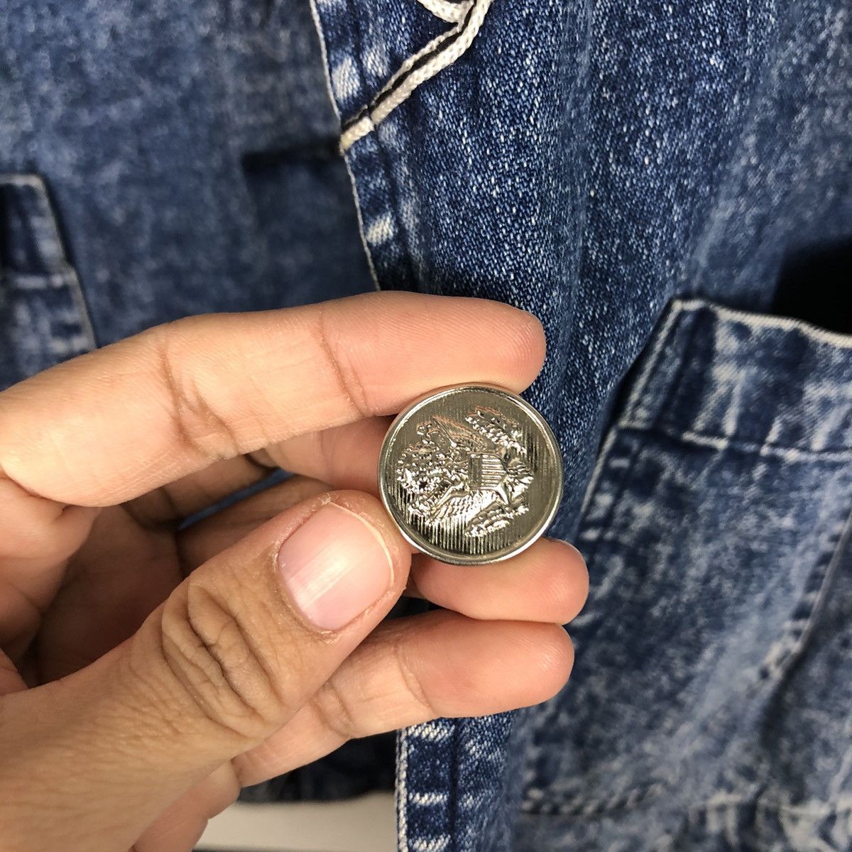 Japanese Brand 📌Vintage Denim Jacket Mireille Embroidery Issey Miyake Size US L / EU 52-54 / 3 - 17 Thumbnail